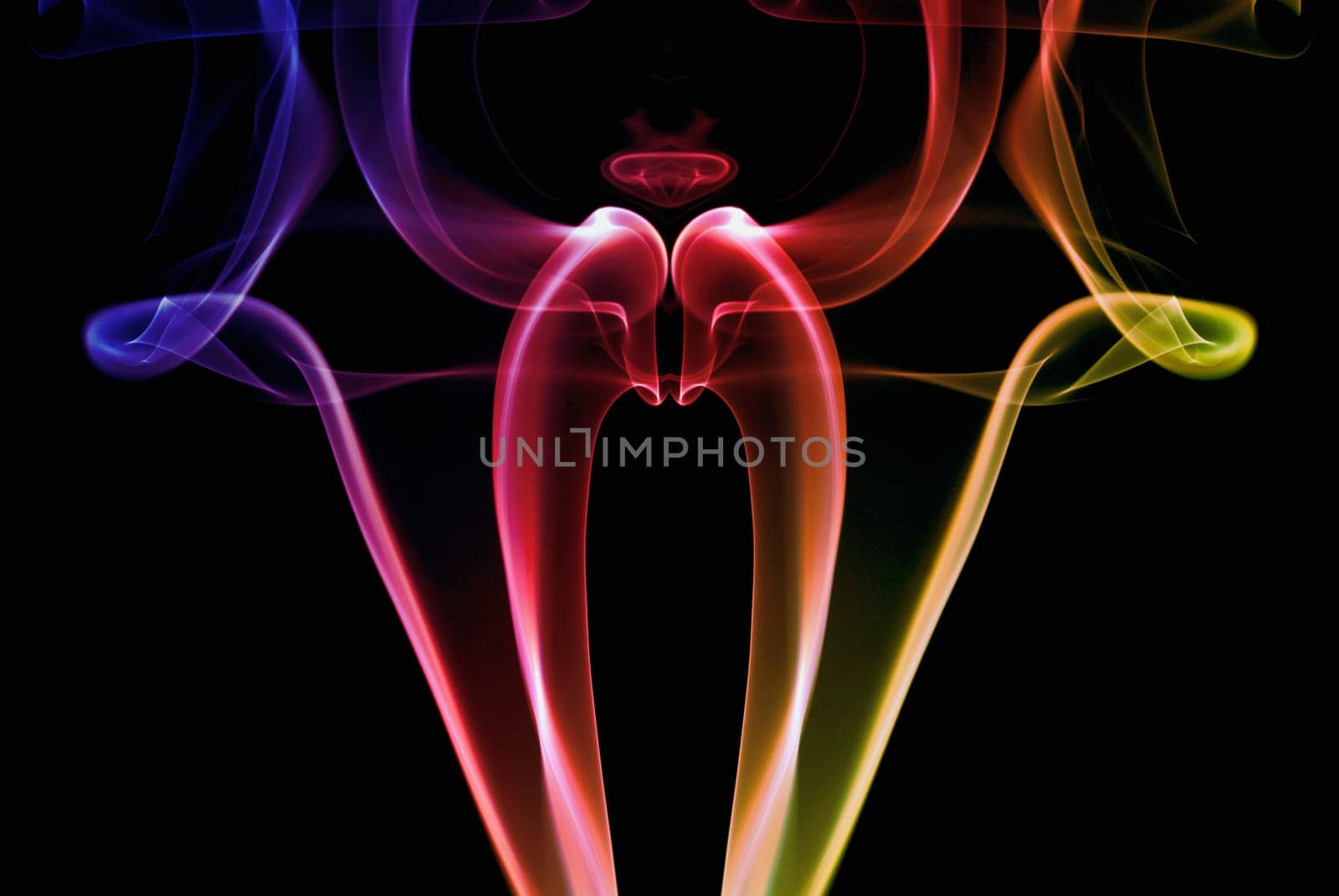 Close_up of multi_colored smoke