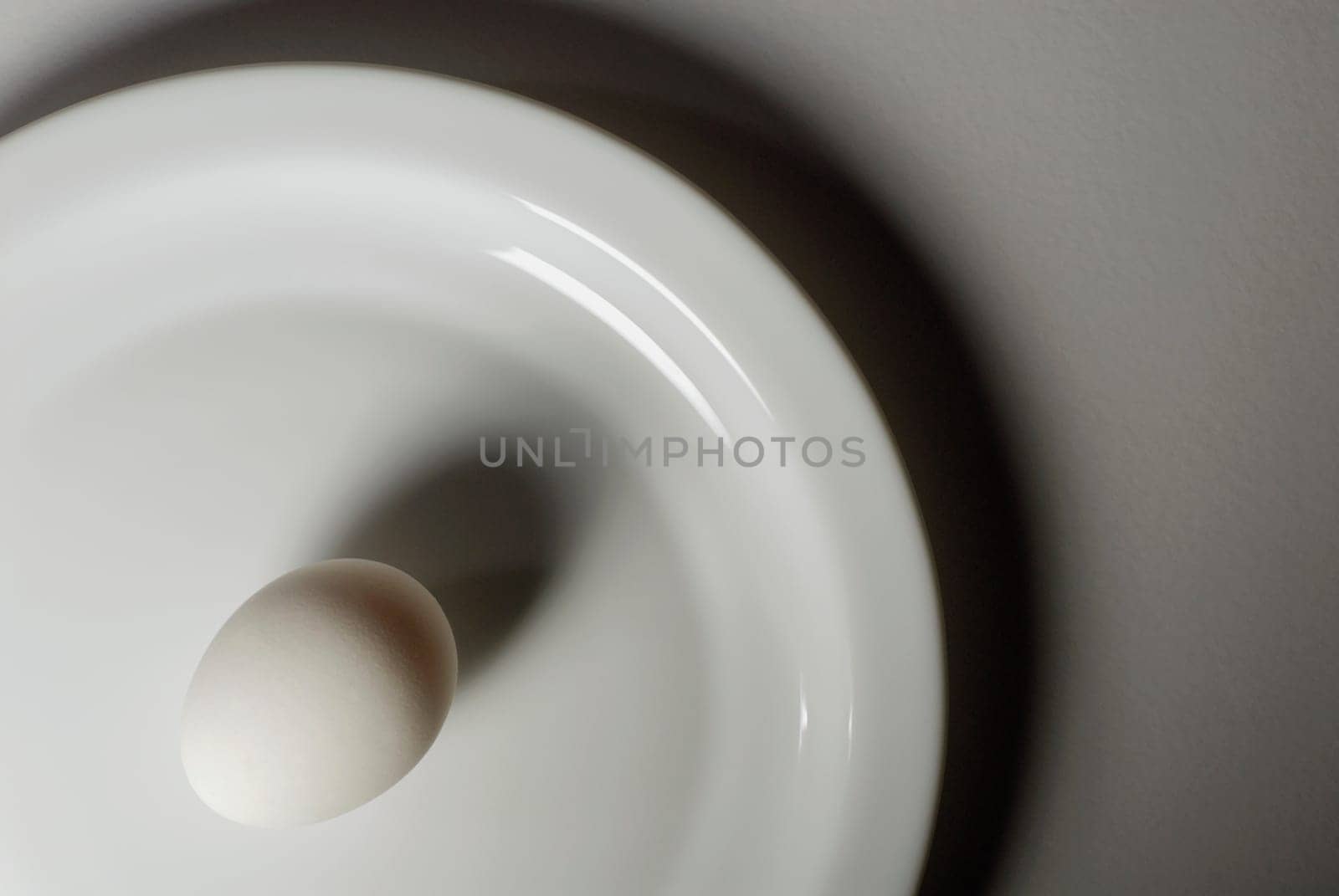 High angle view of an egg on a plate