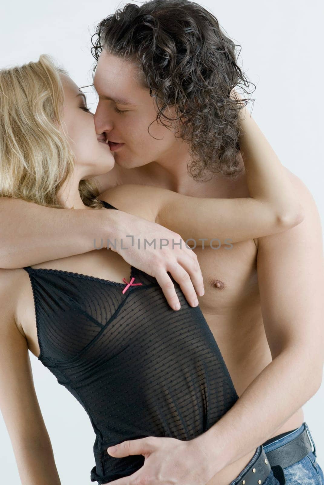 Young couple romancing