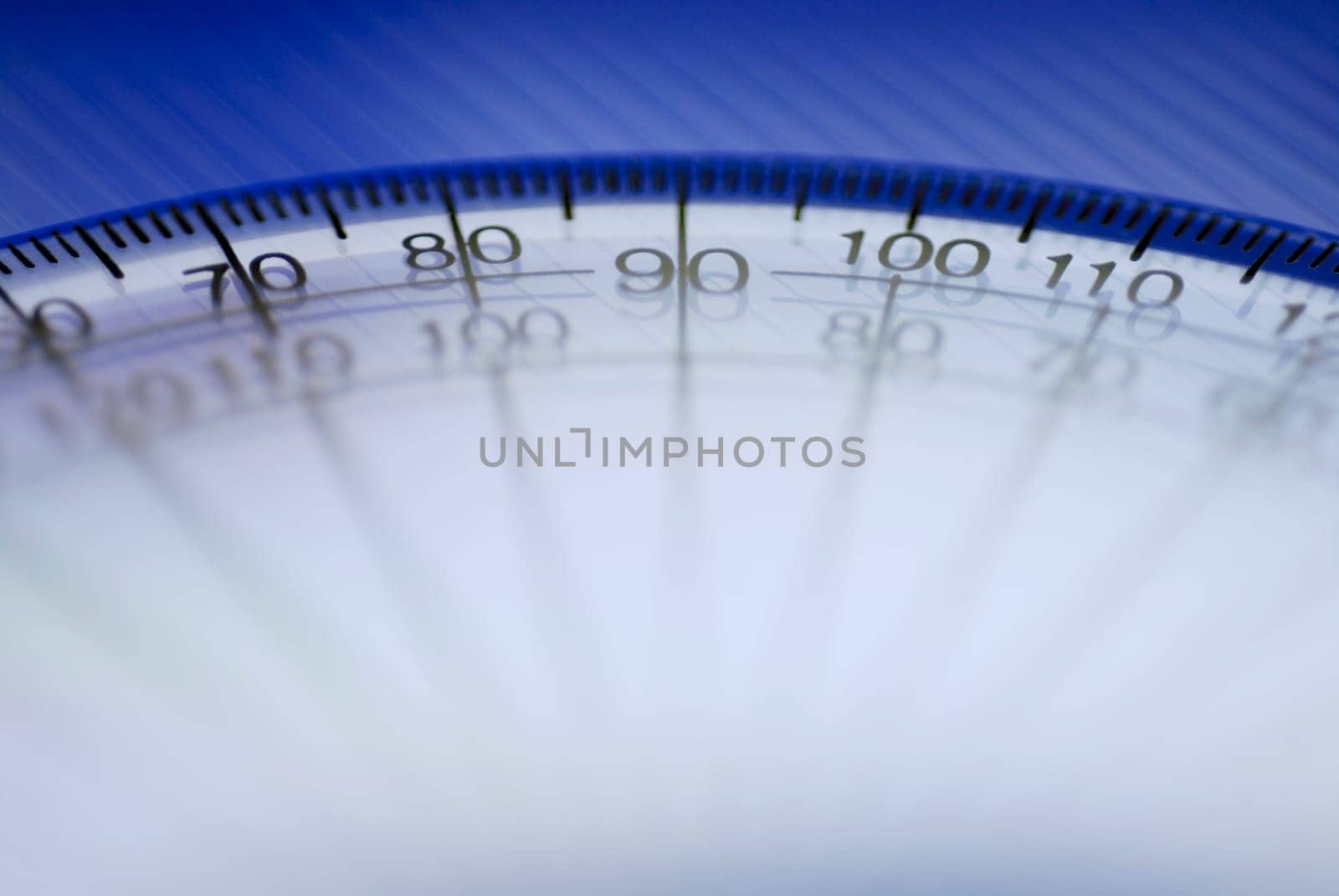 Close-up of a protractor