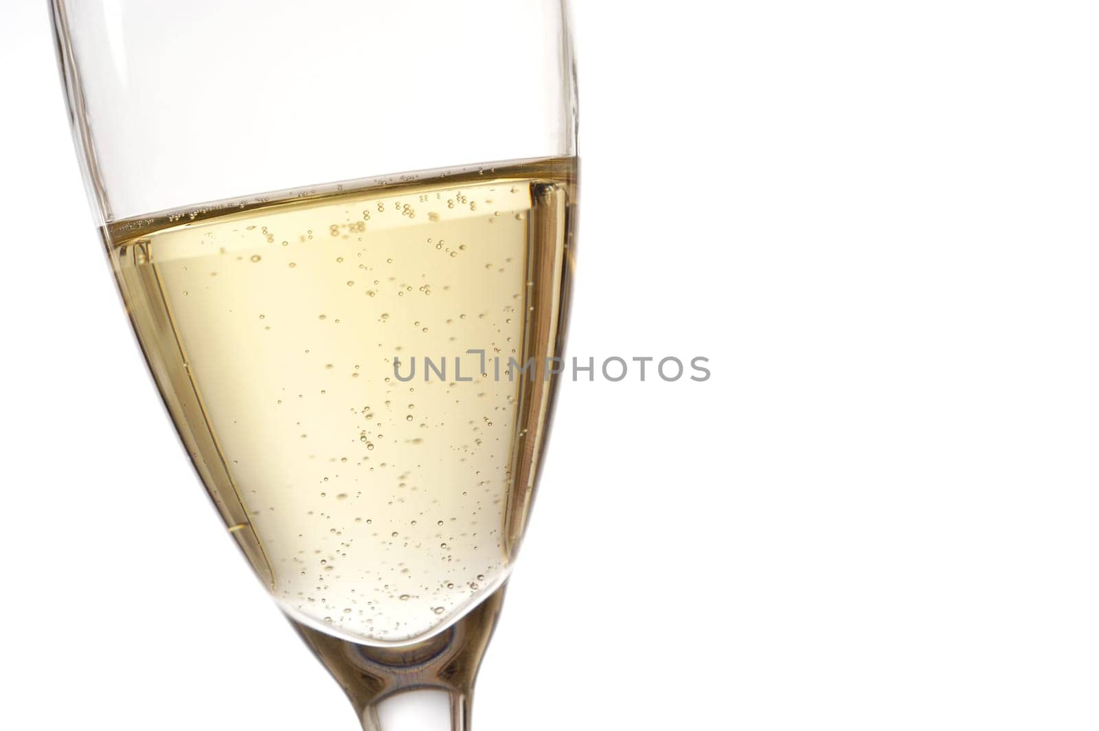 Close-up of champagne in a champagne flute