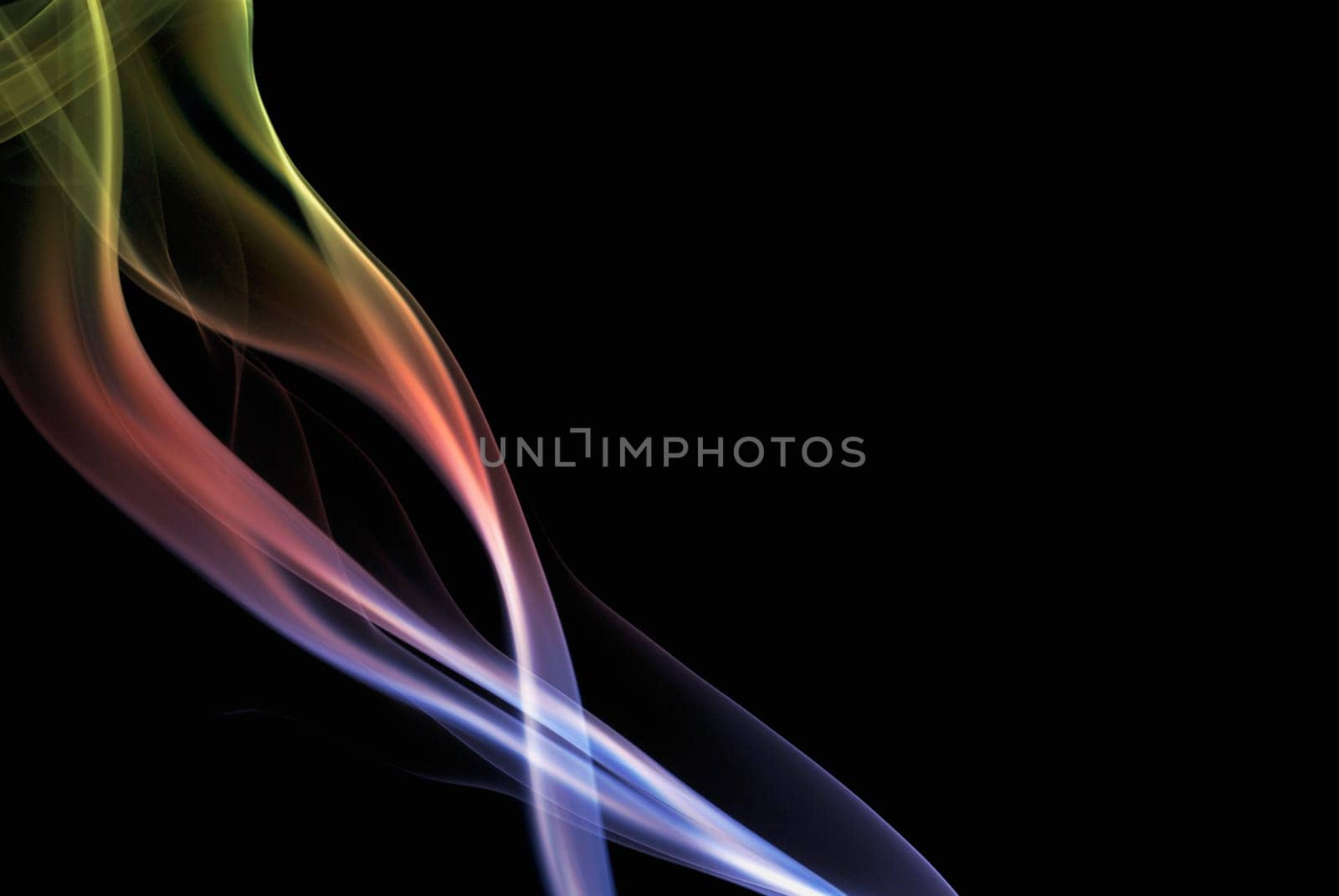 Close_up of multi_colored smoke