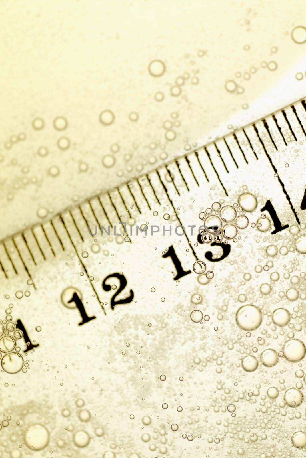 Close-up of a ruler in water