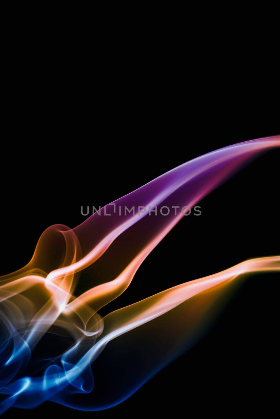 Close_up of multi_colored smoke