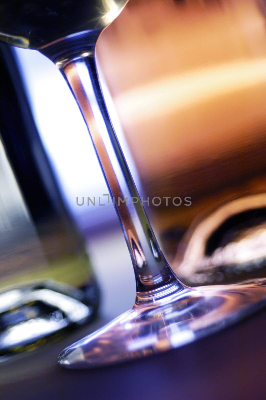 Close-up of a stem glass