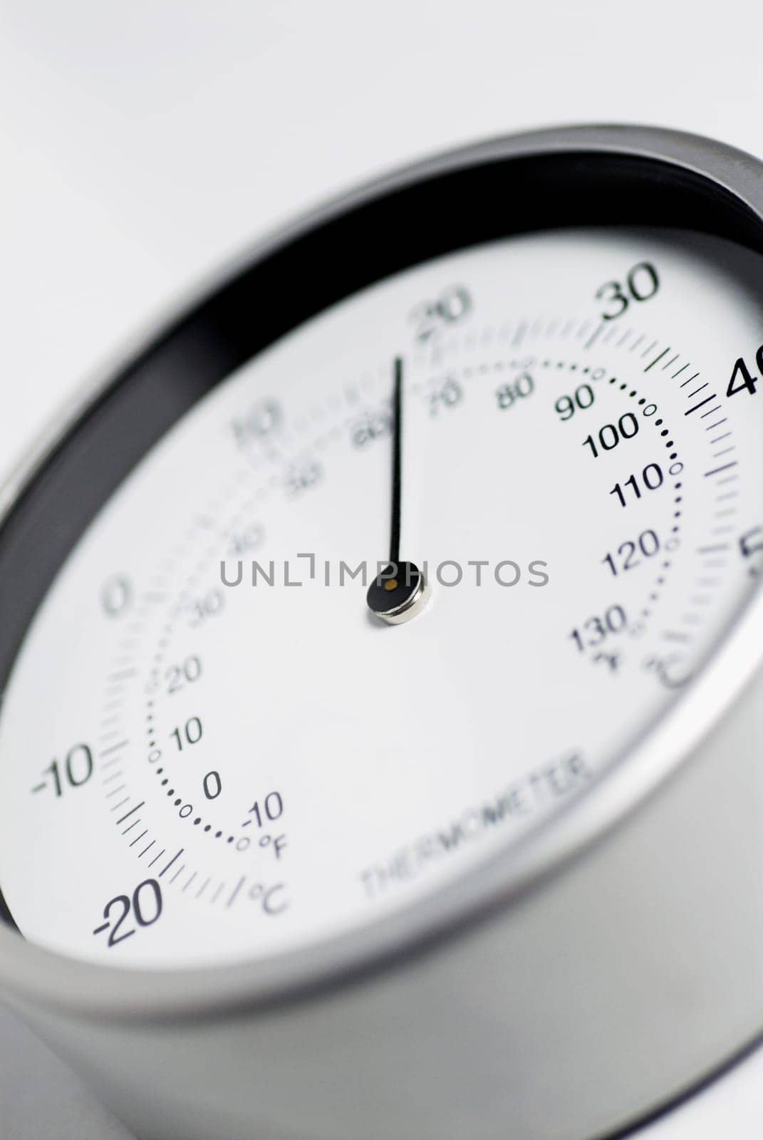 Close-up of a temperature gauge
