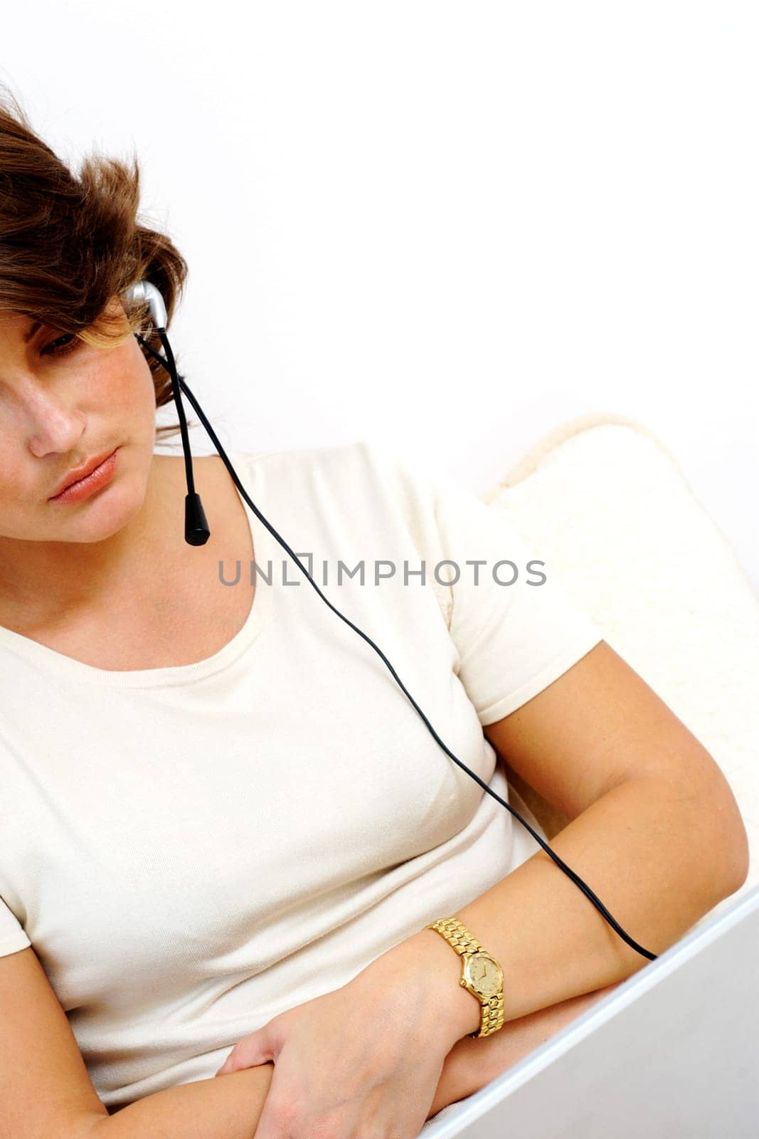 Businesswoman wearing a headset