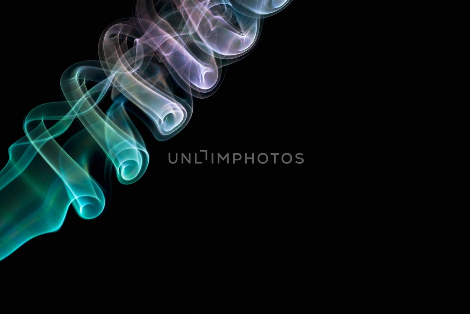 Close_up of multi_colored smoke