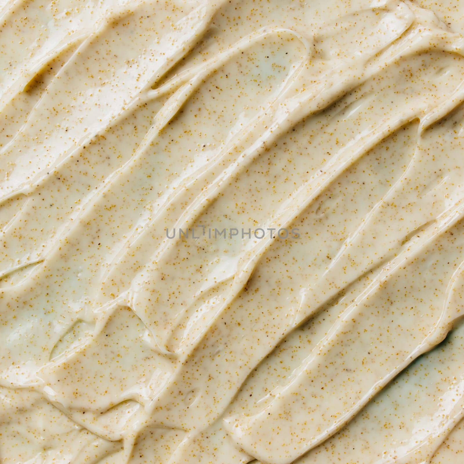 Textures from cosmetics. Body Scrub. Smears on the table. High quality photo