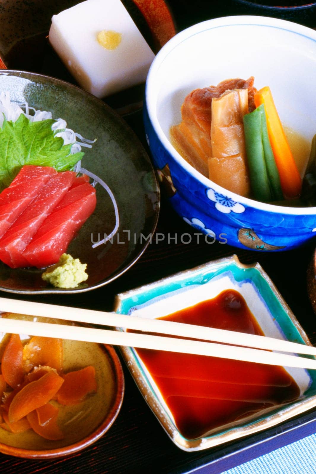 High angle view of food, Ryukyu Islands, Japan