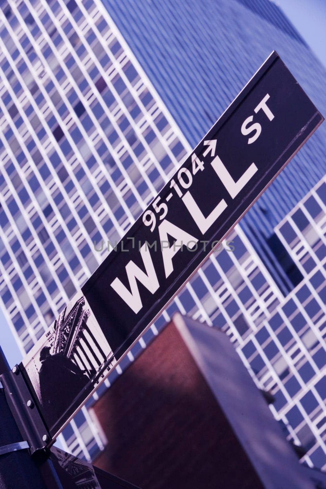 Low angle view of a sign board, Manhattan, New York City, New York State, USA