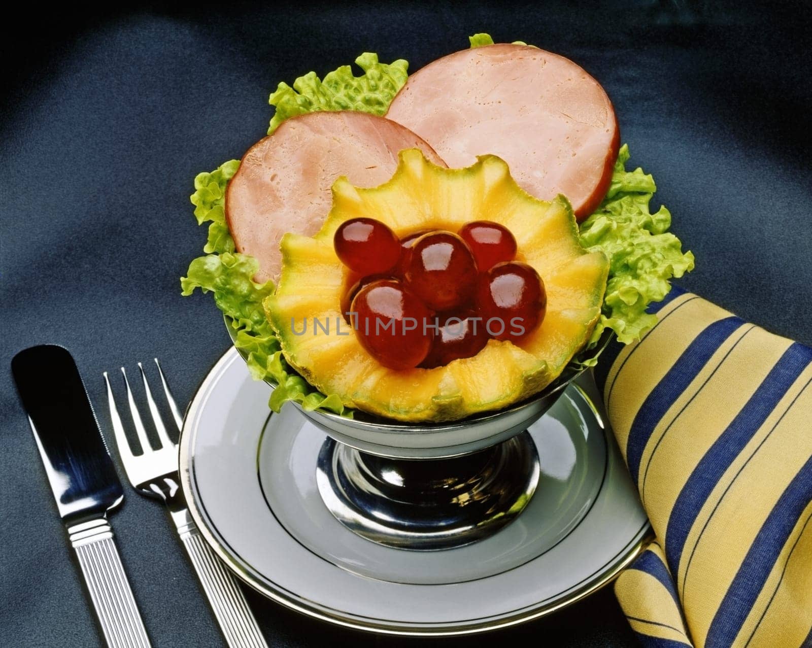 Close-up of frutas jamon in a bowl