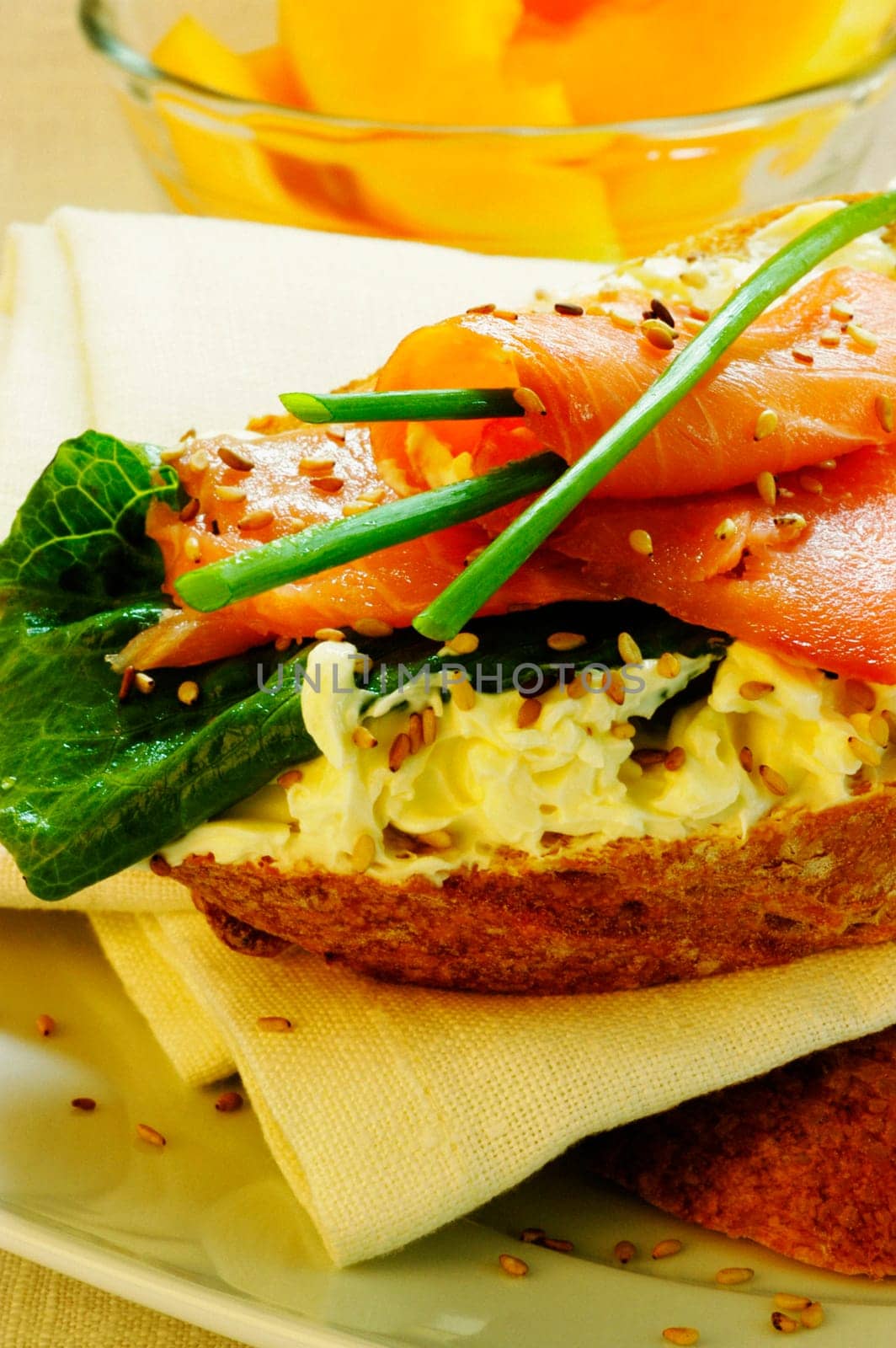 Close-up of a sandwich on a plate