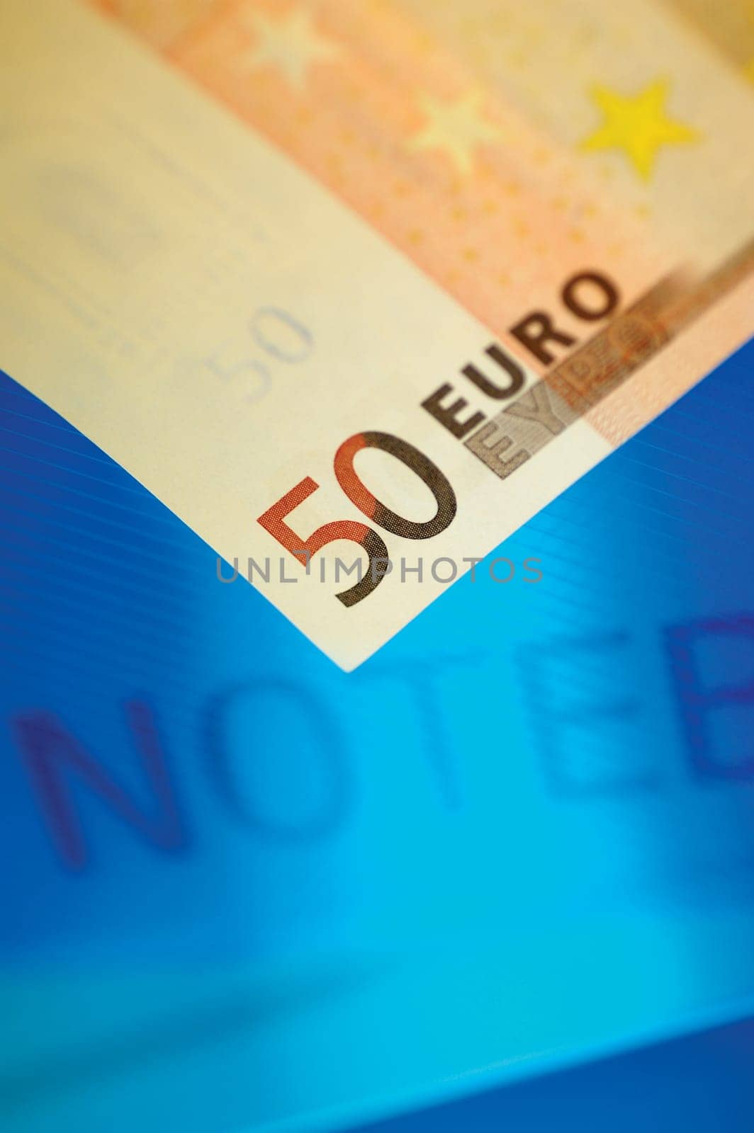 Close-up of a fifty Euro banknote