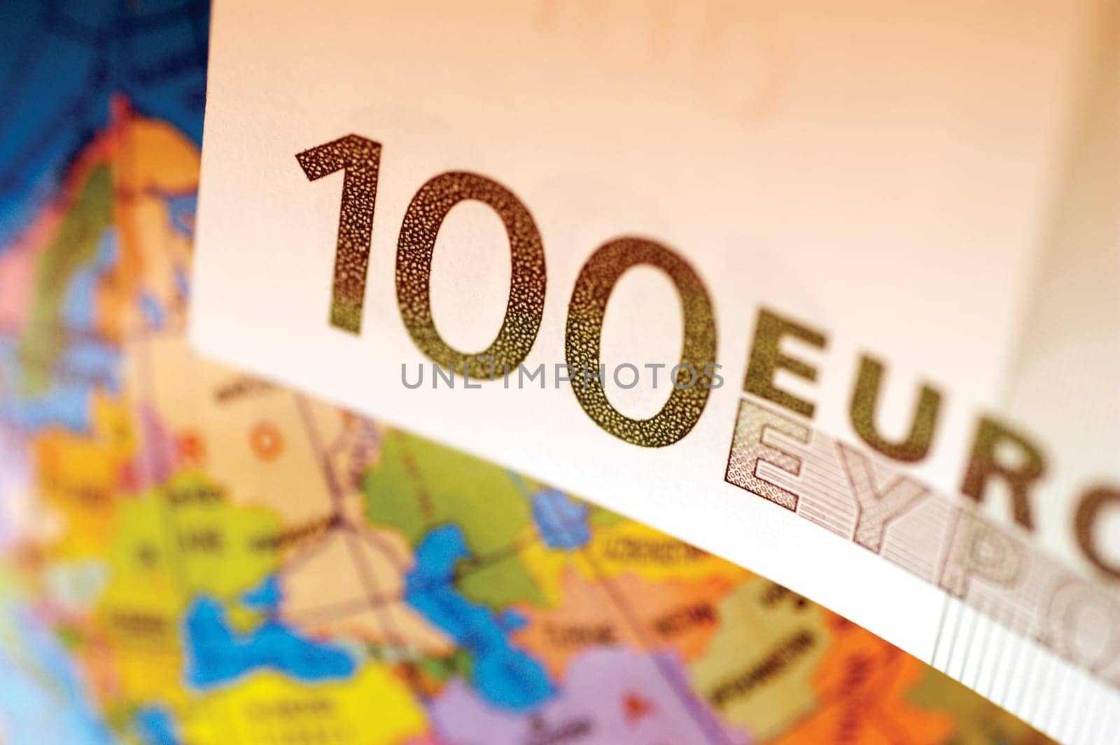 Close-up of one hundred Euro banknote