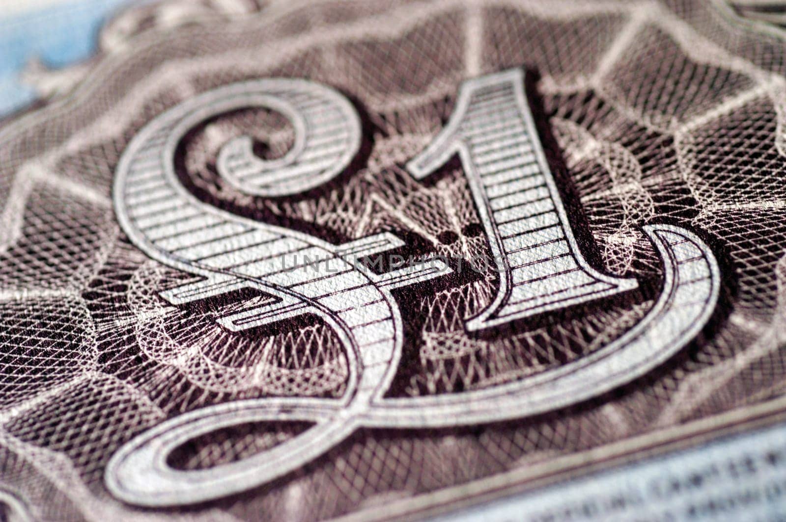 Extreme close-up of bank note