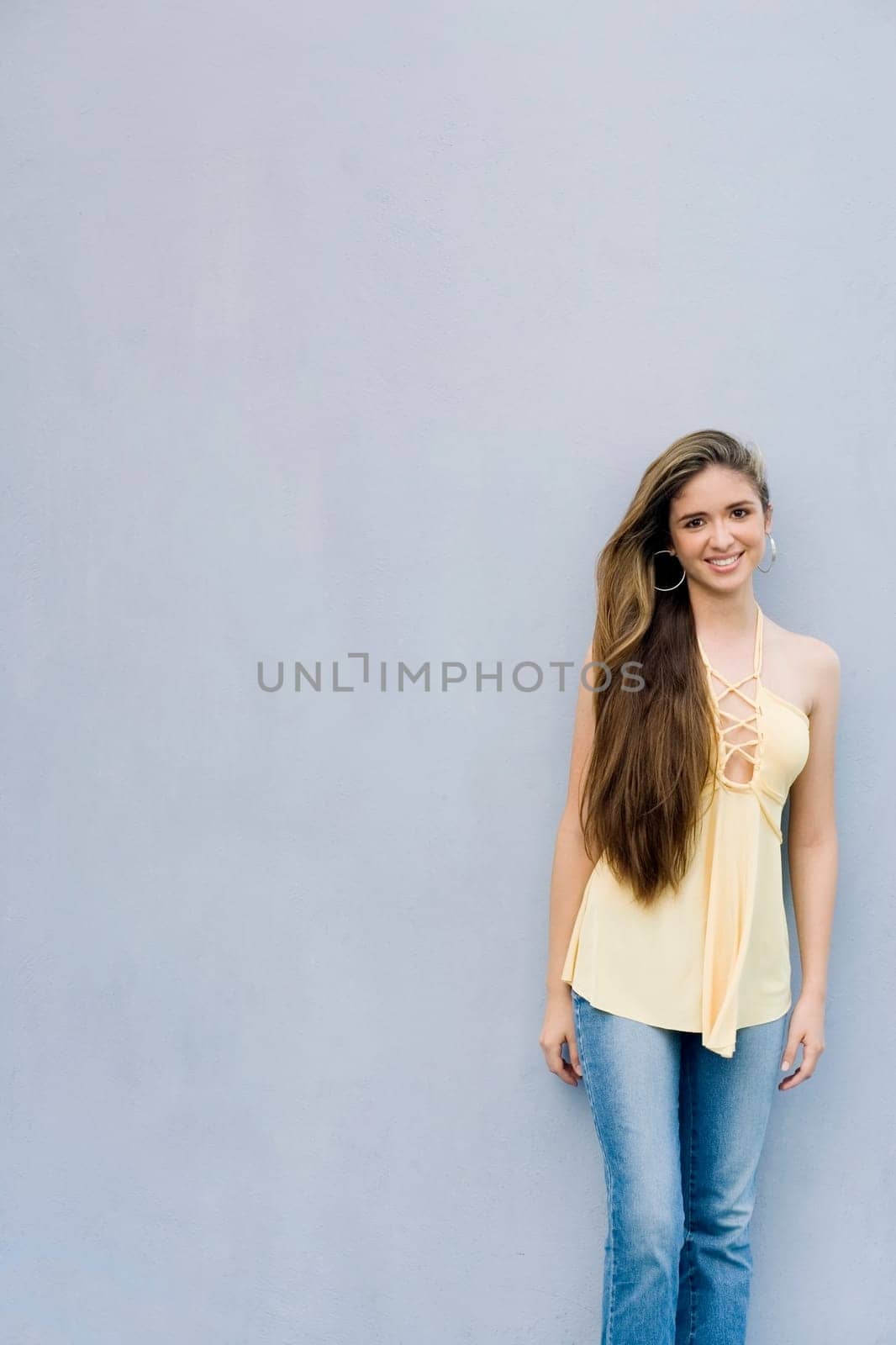 Portrait of a teenage girl smiling