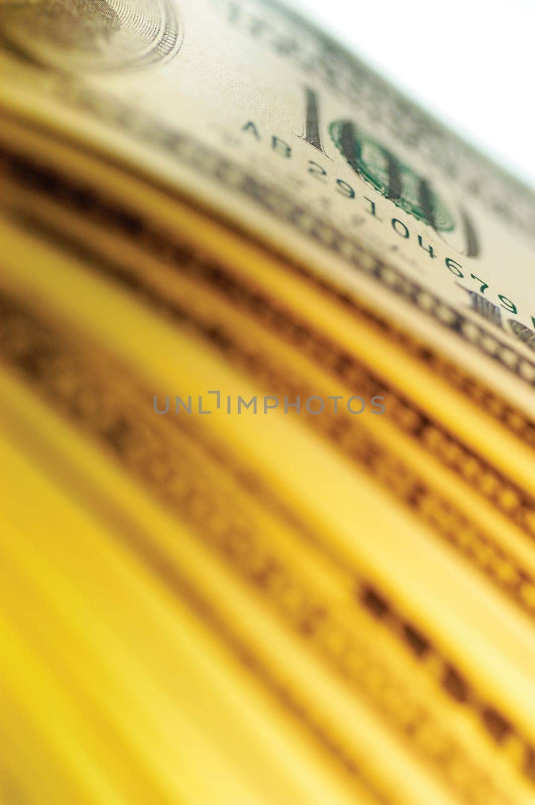 Stack of United States one hundred dollar bills