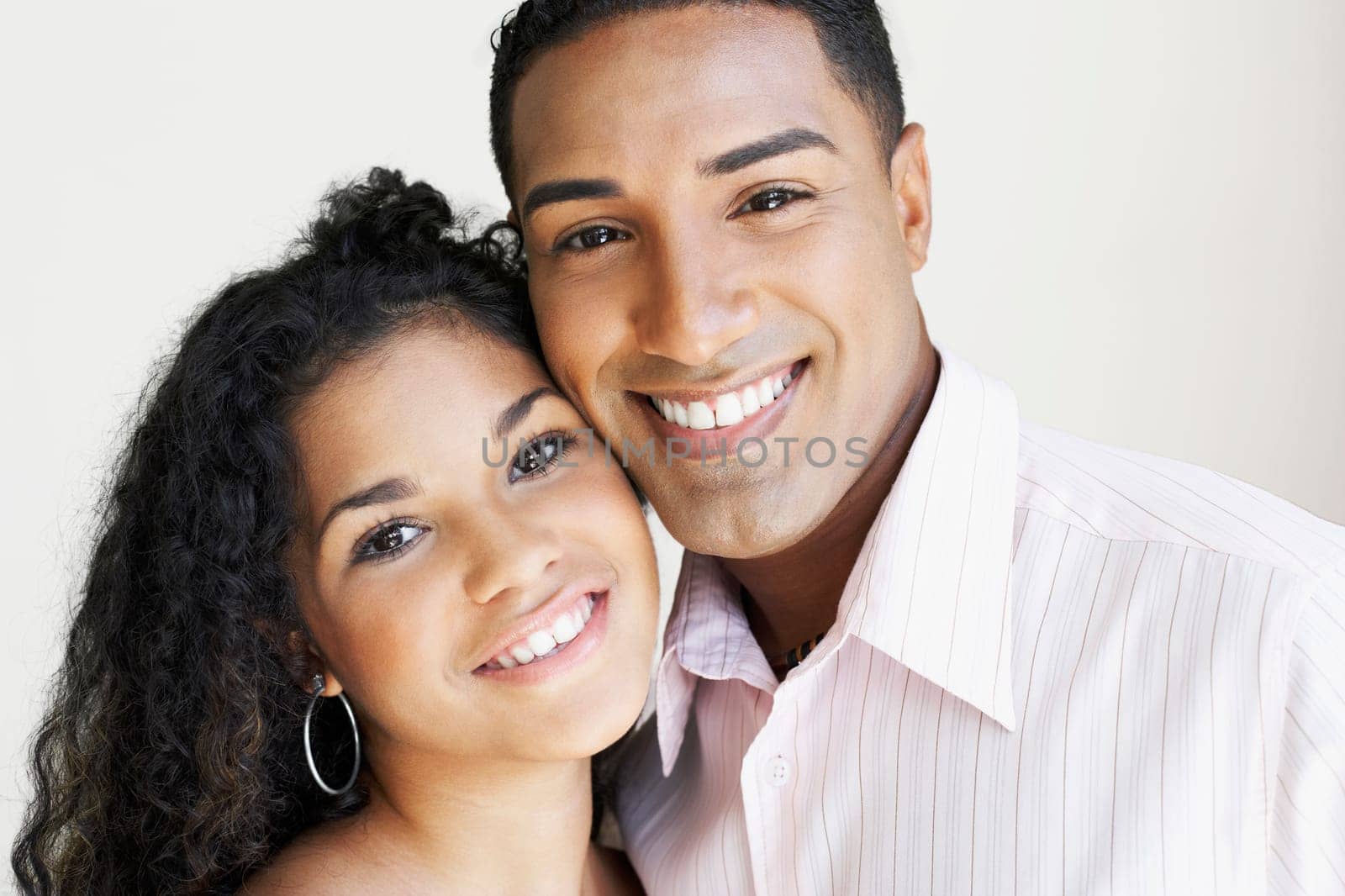 Portrait of a young couple smiling