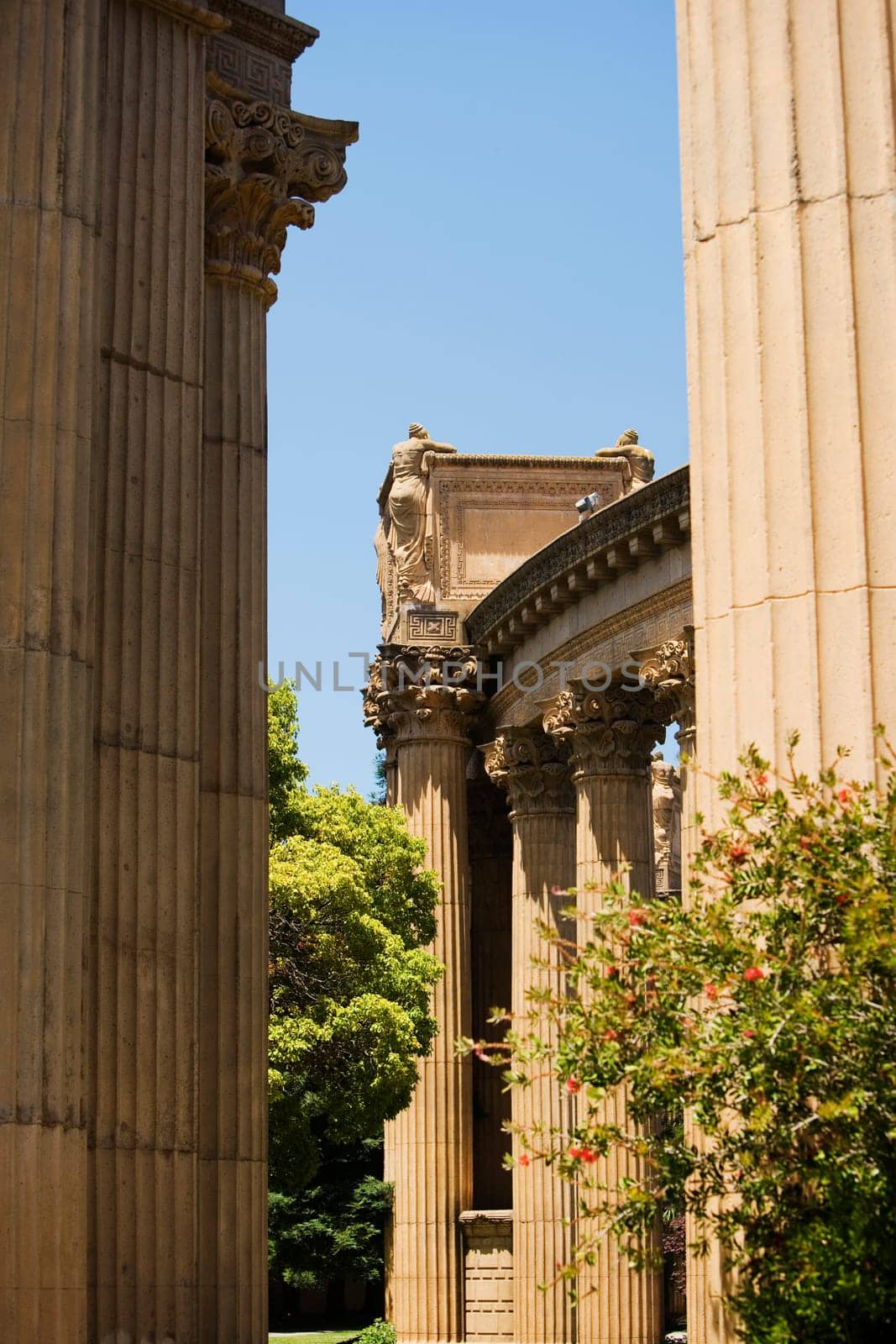 Low angle view of ornate columns