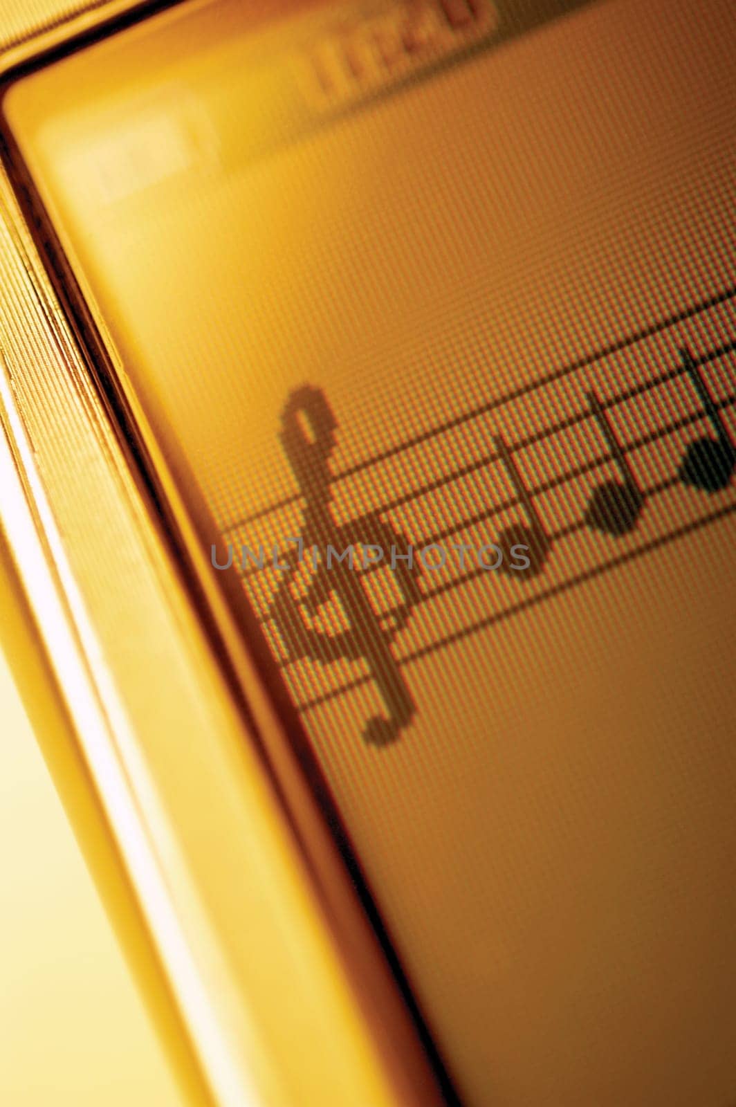 Extreme close-up of sheet music