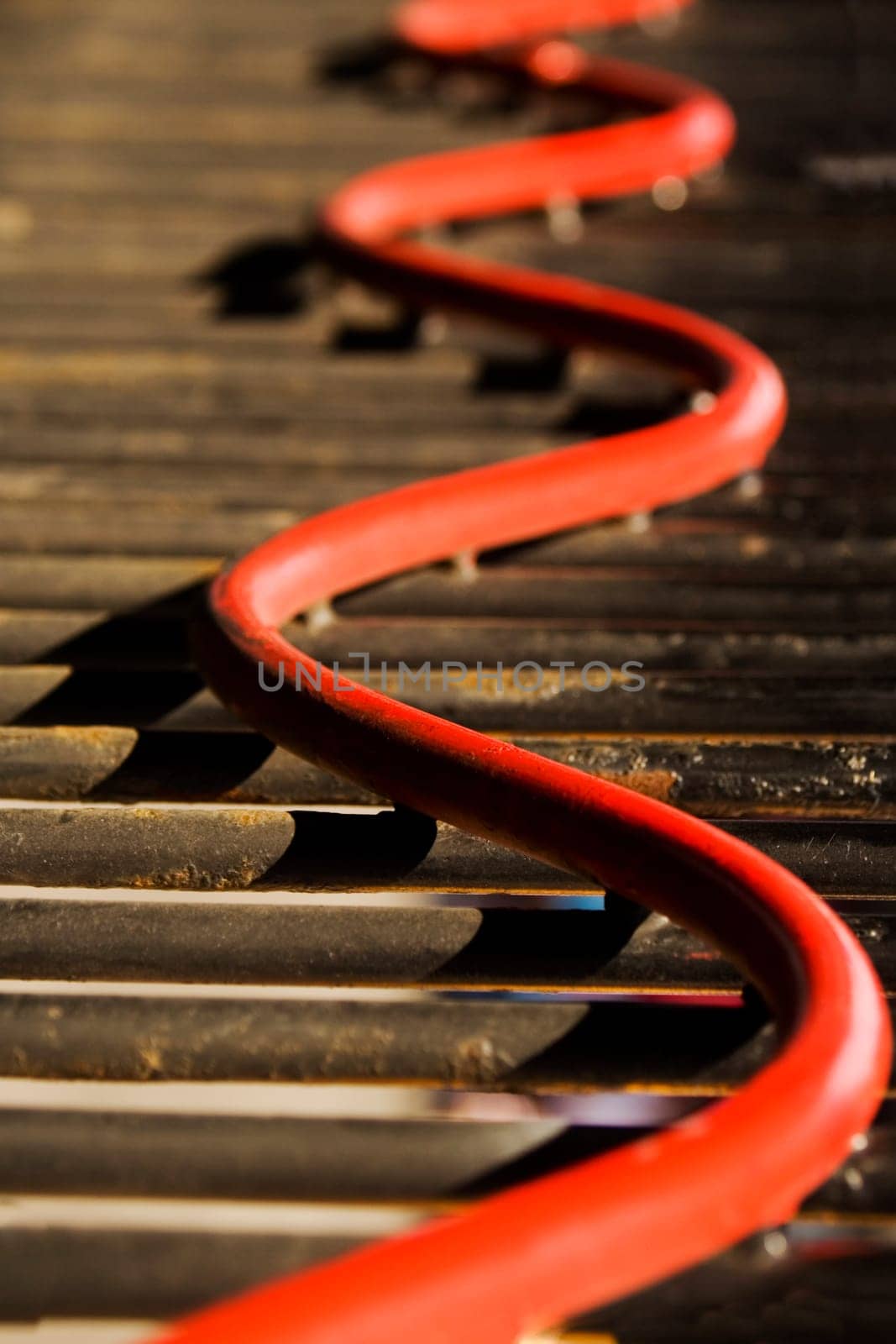 Close-up of a railing
