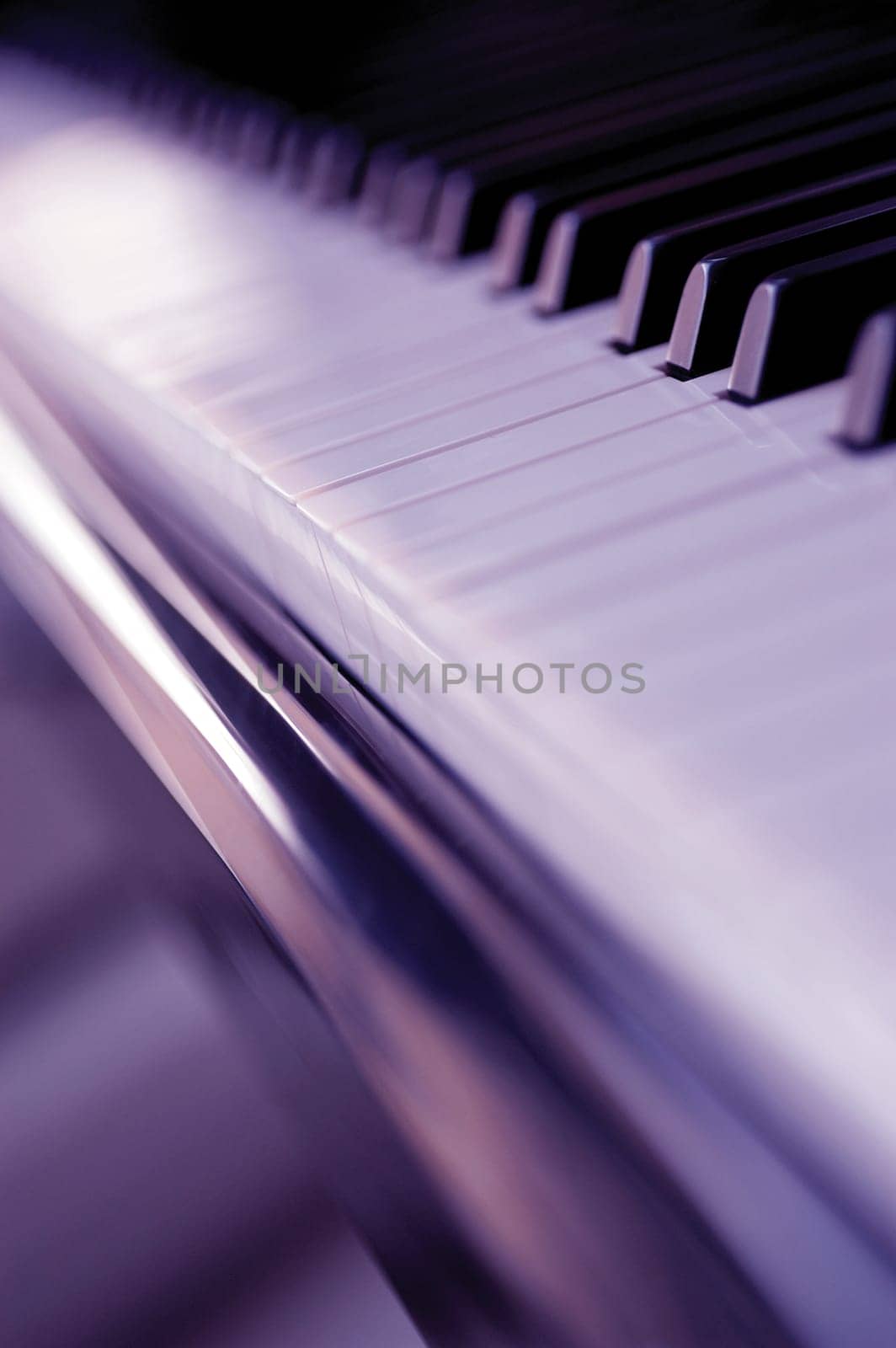 Piano keyboard, close-up