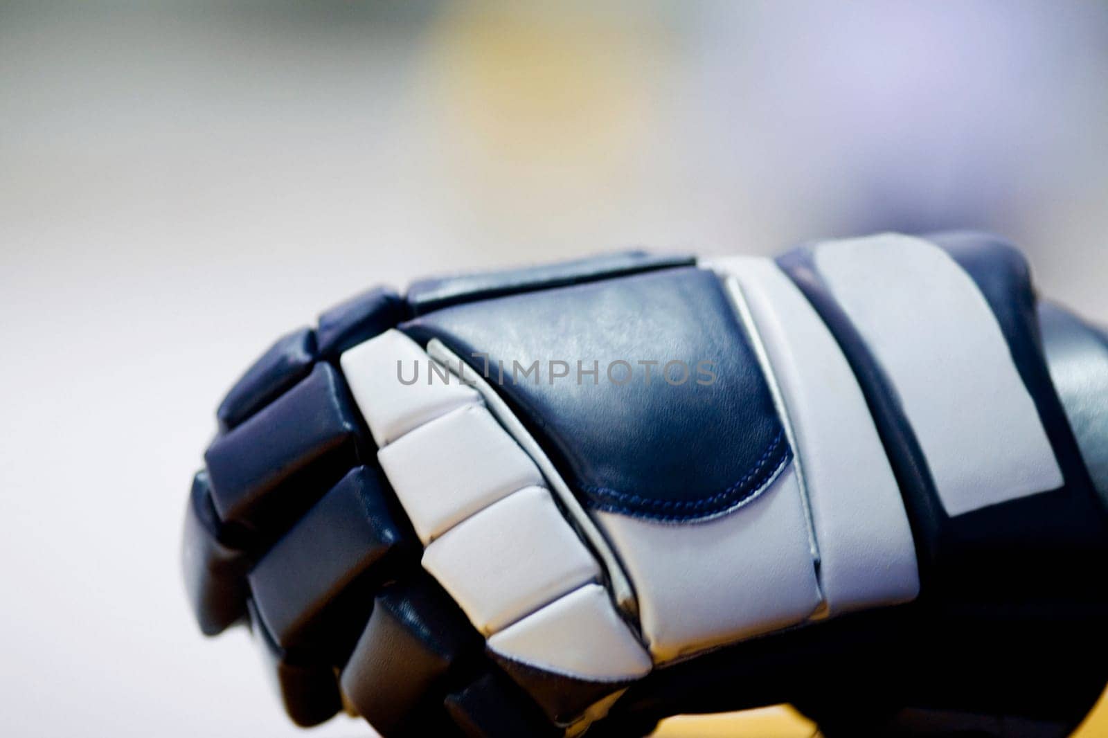 Close-up of an ice hockey glove