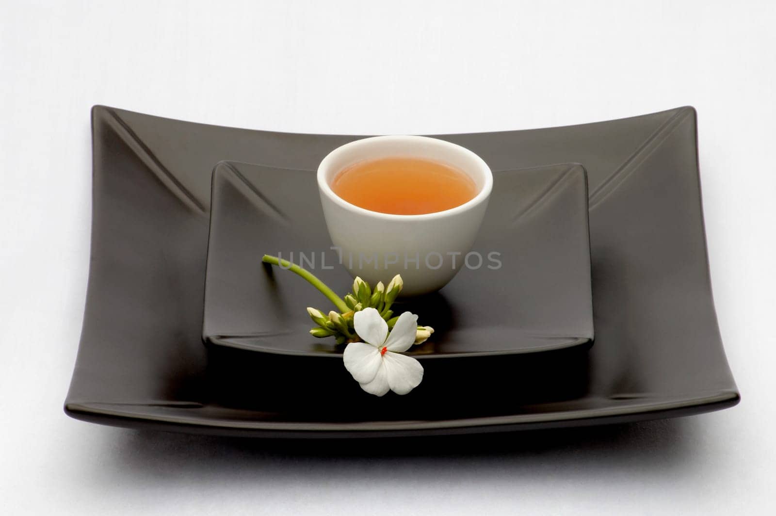 High angle view of a cup of tea
