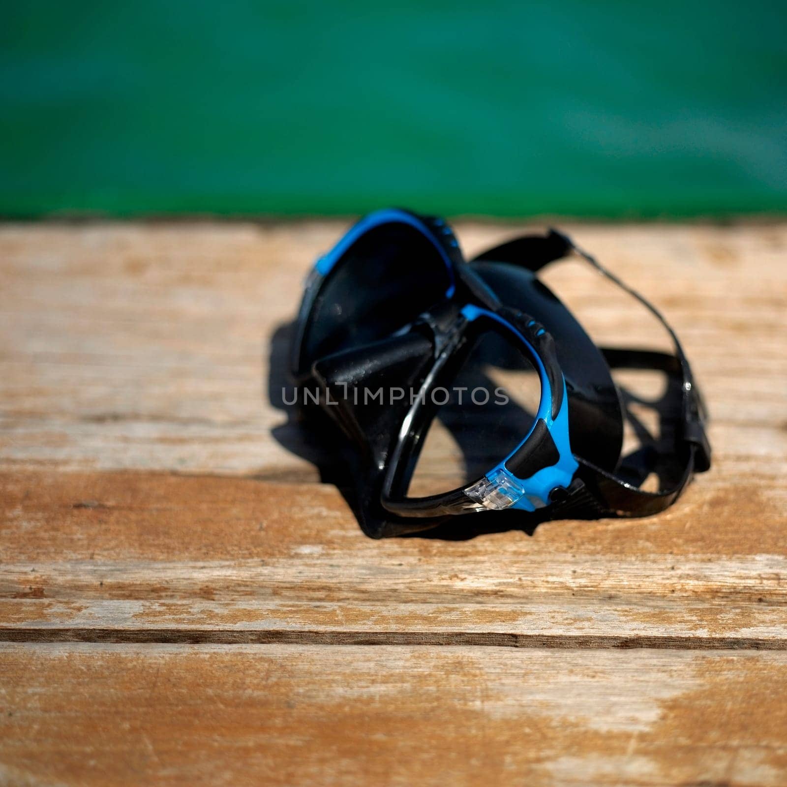 Close-up of a scuba mask