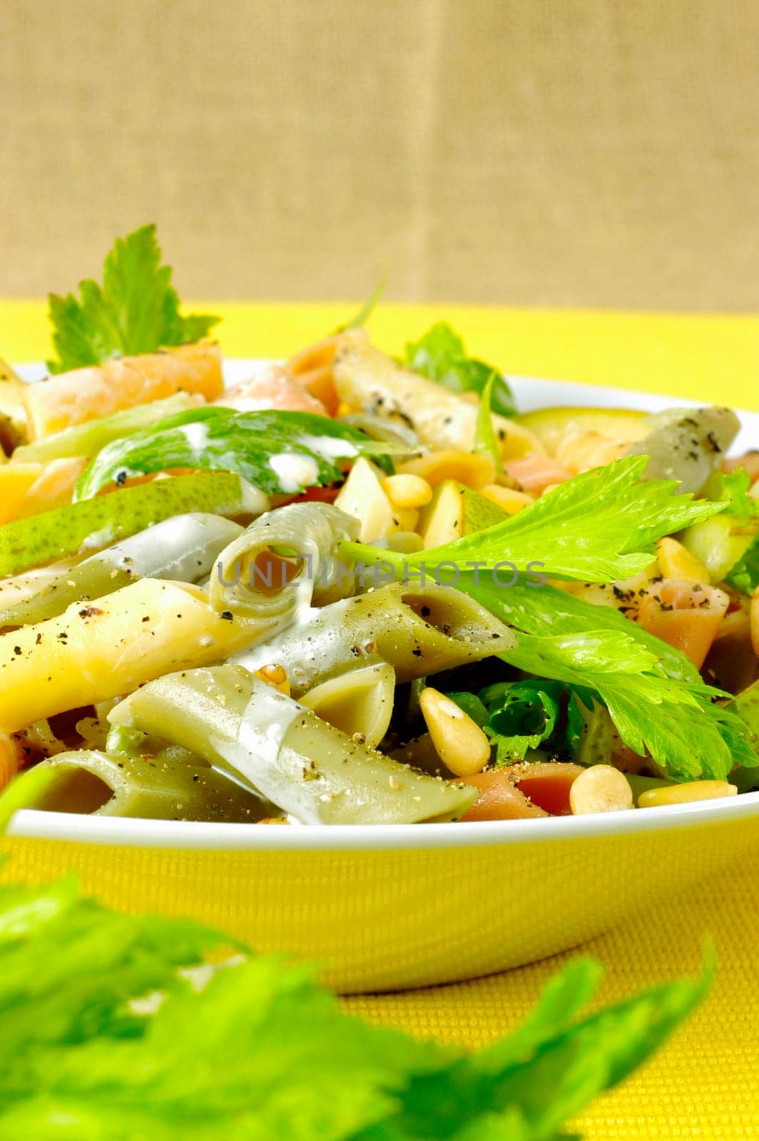 Close-up of a bowl of pasta
