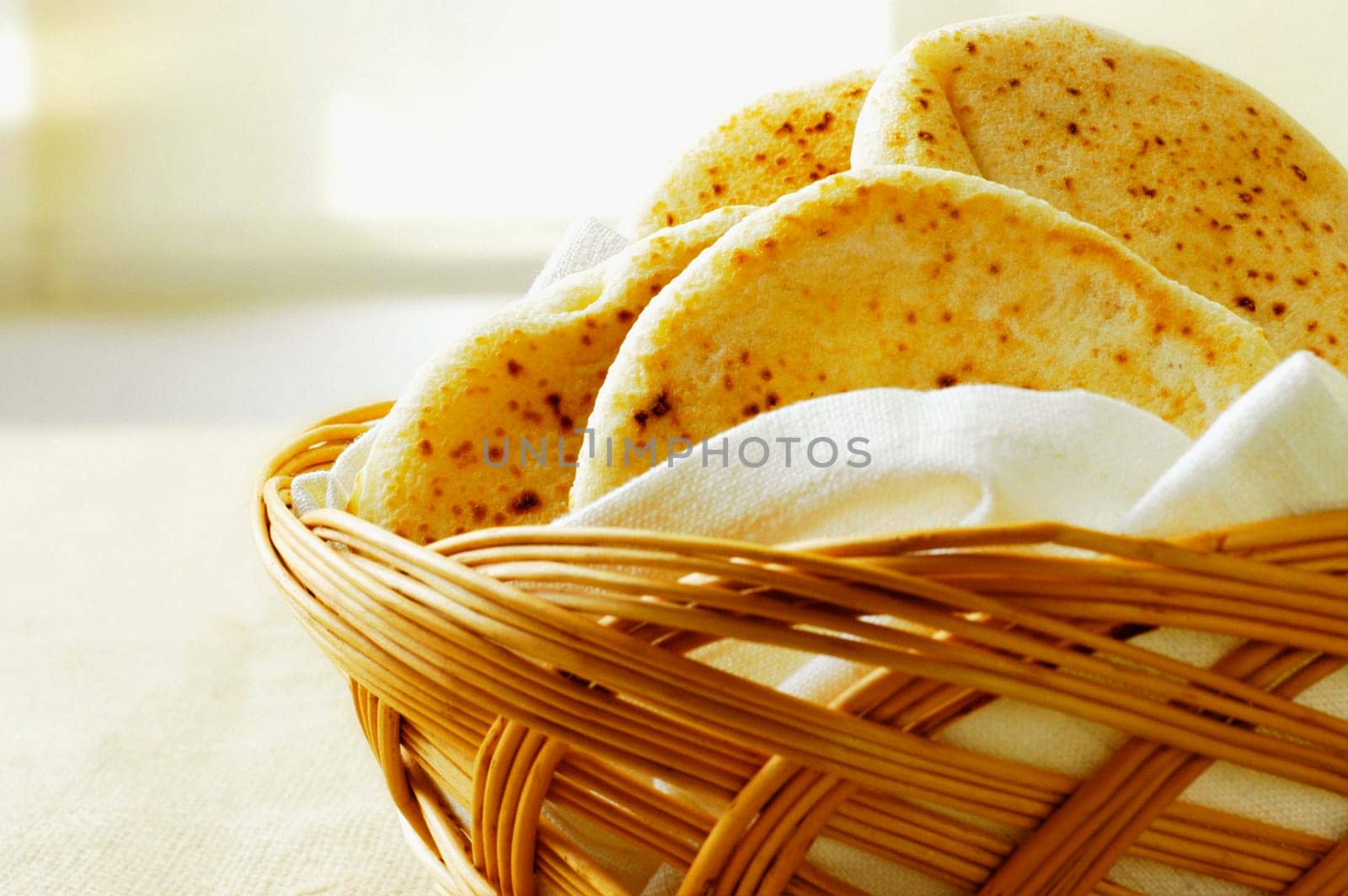 Close-up of bread in a basket