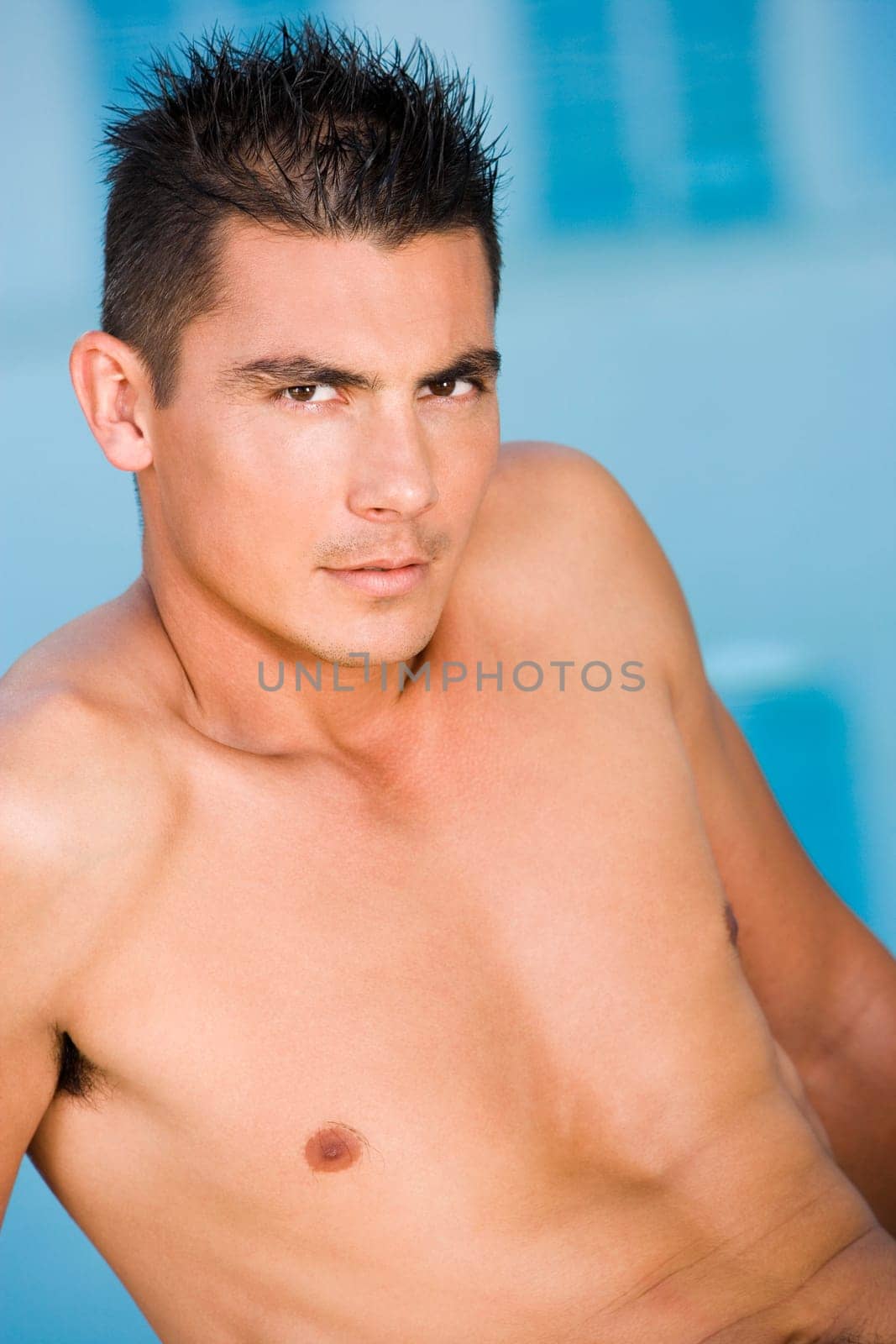 Portrait of a young man looking serious