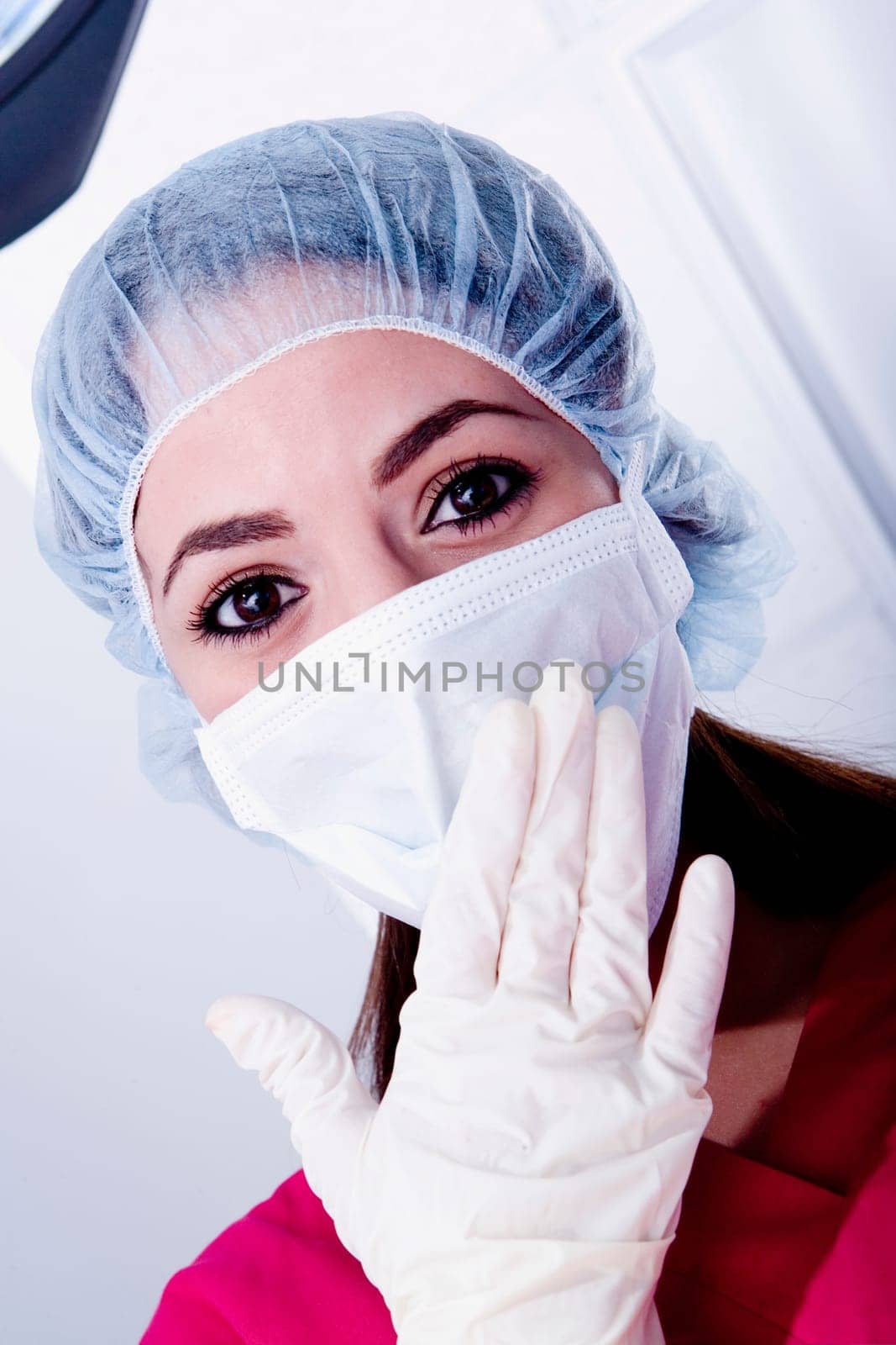 Portrait of a female surgeon wearing scrubs