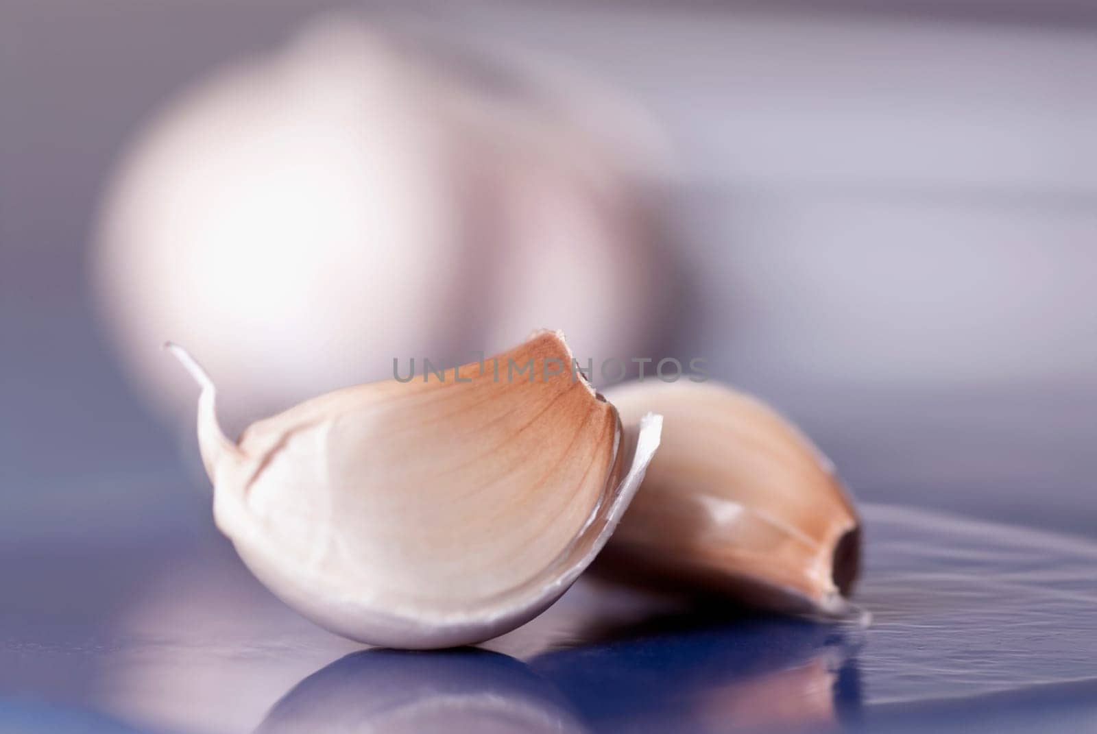 Close-up of garlic pods