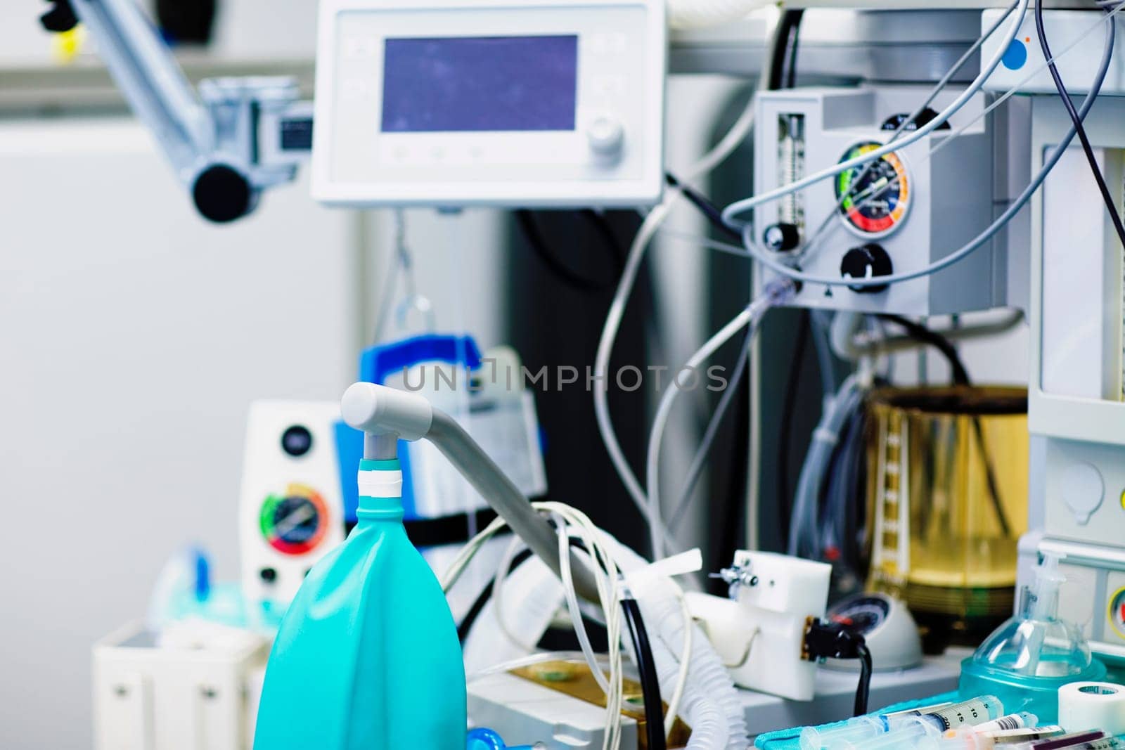 Ventilator in an operating room
