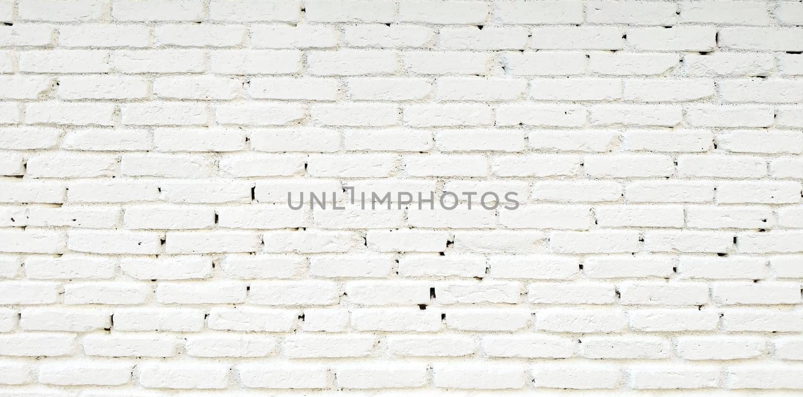 Modern white brick wall texture for background . Shabby chic and vintage style for decoration interior and exterior .