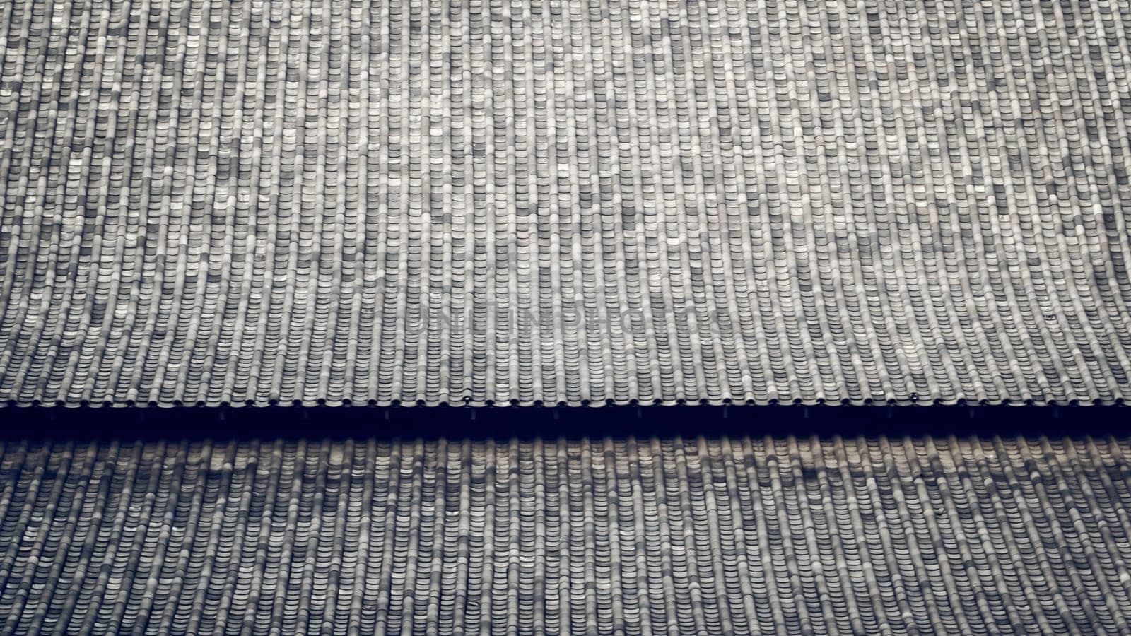 The Chinese Roof Tiles with Curve Design. The clay roof of a Japanese temple. material of traditional Asian architecture pattern texture background