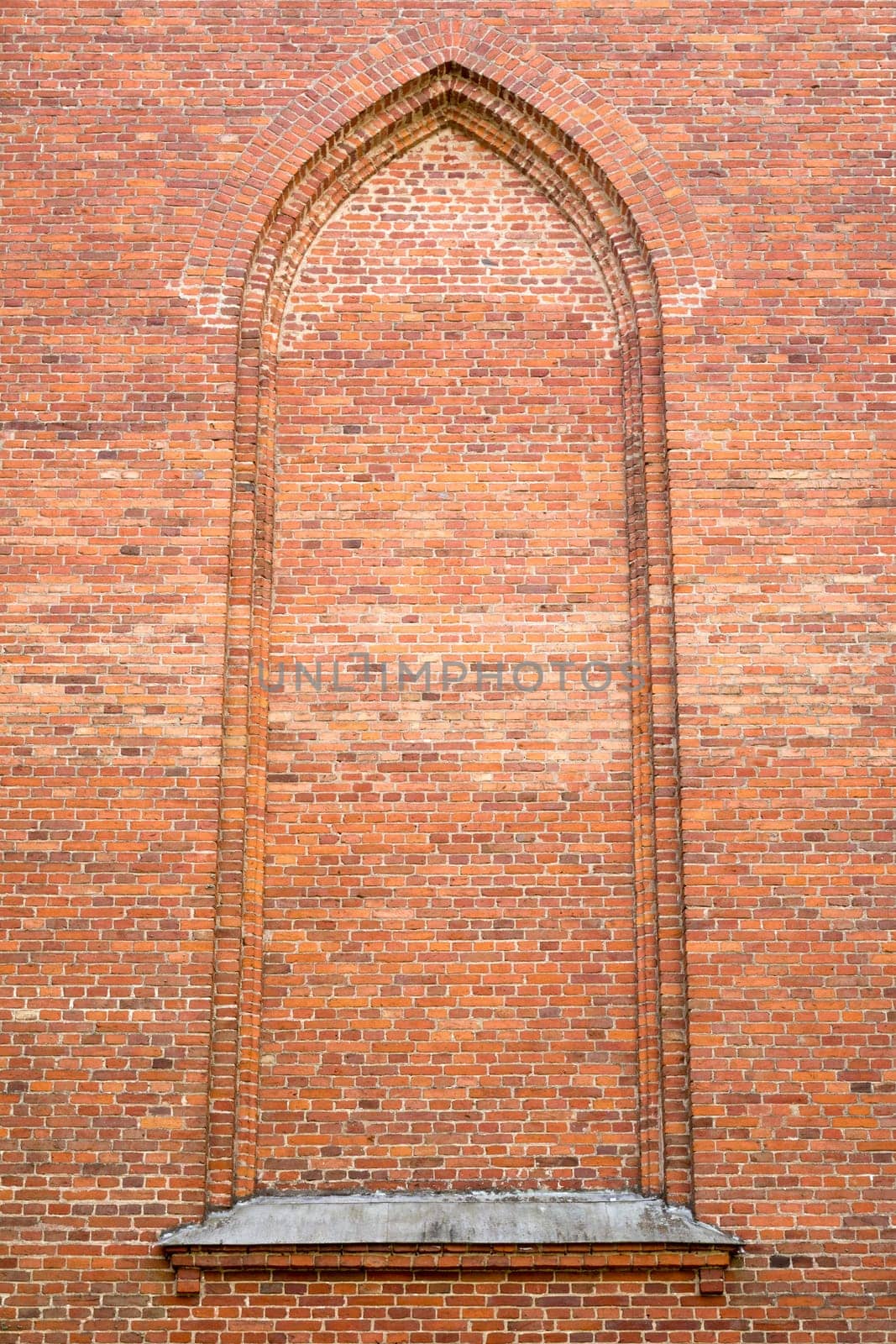 Vintage brick wall with sealed window