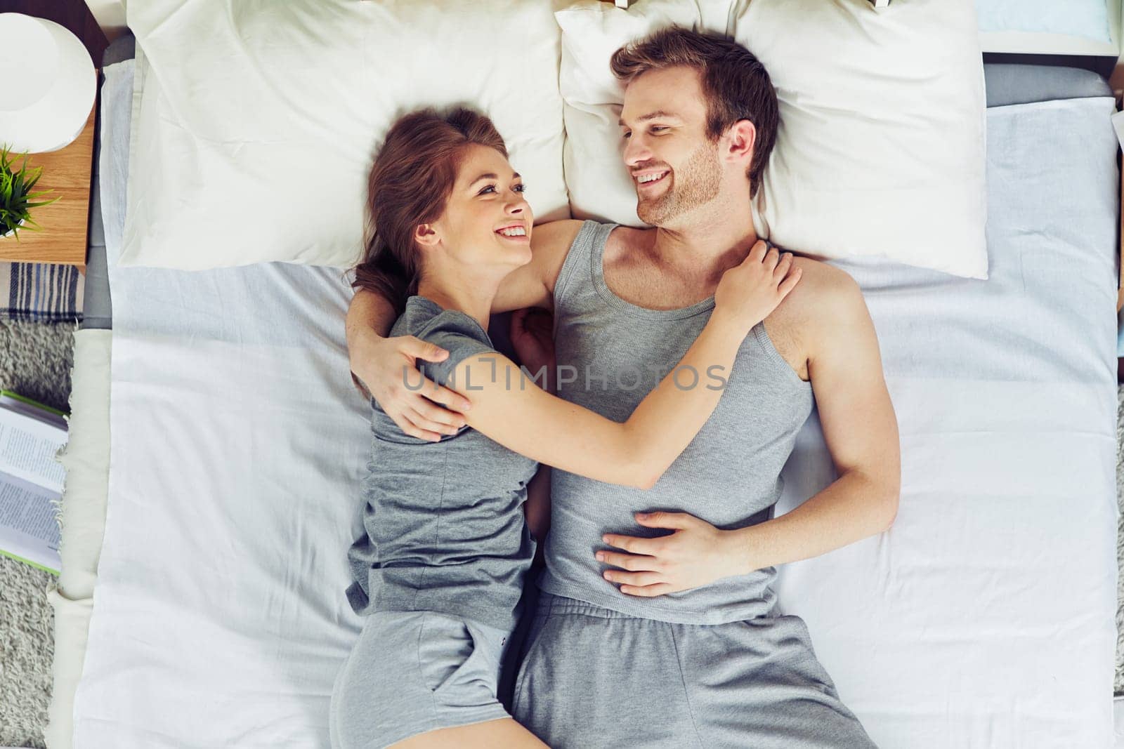 Happy couple meeting new day