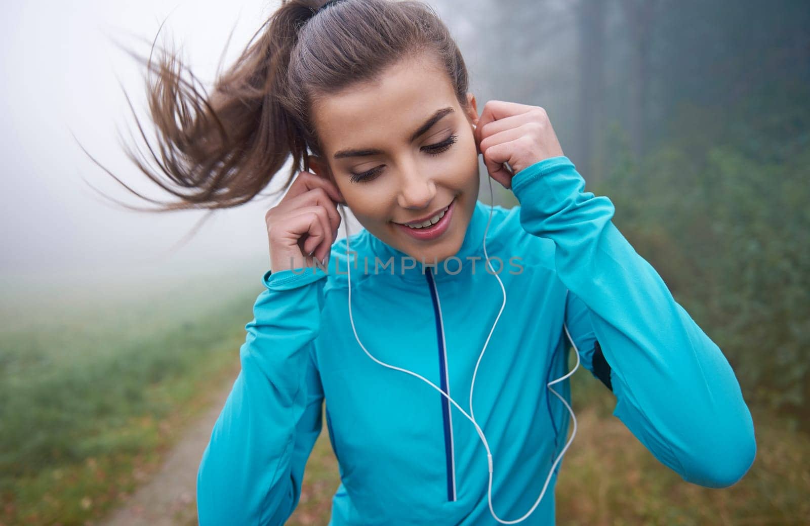 Running is time with her favourite sounds