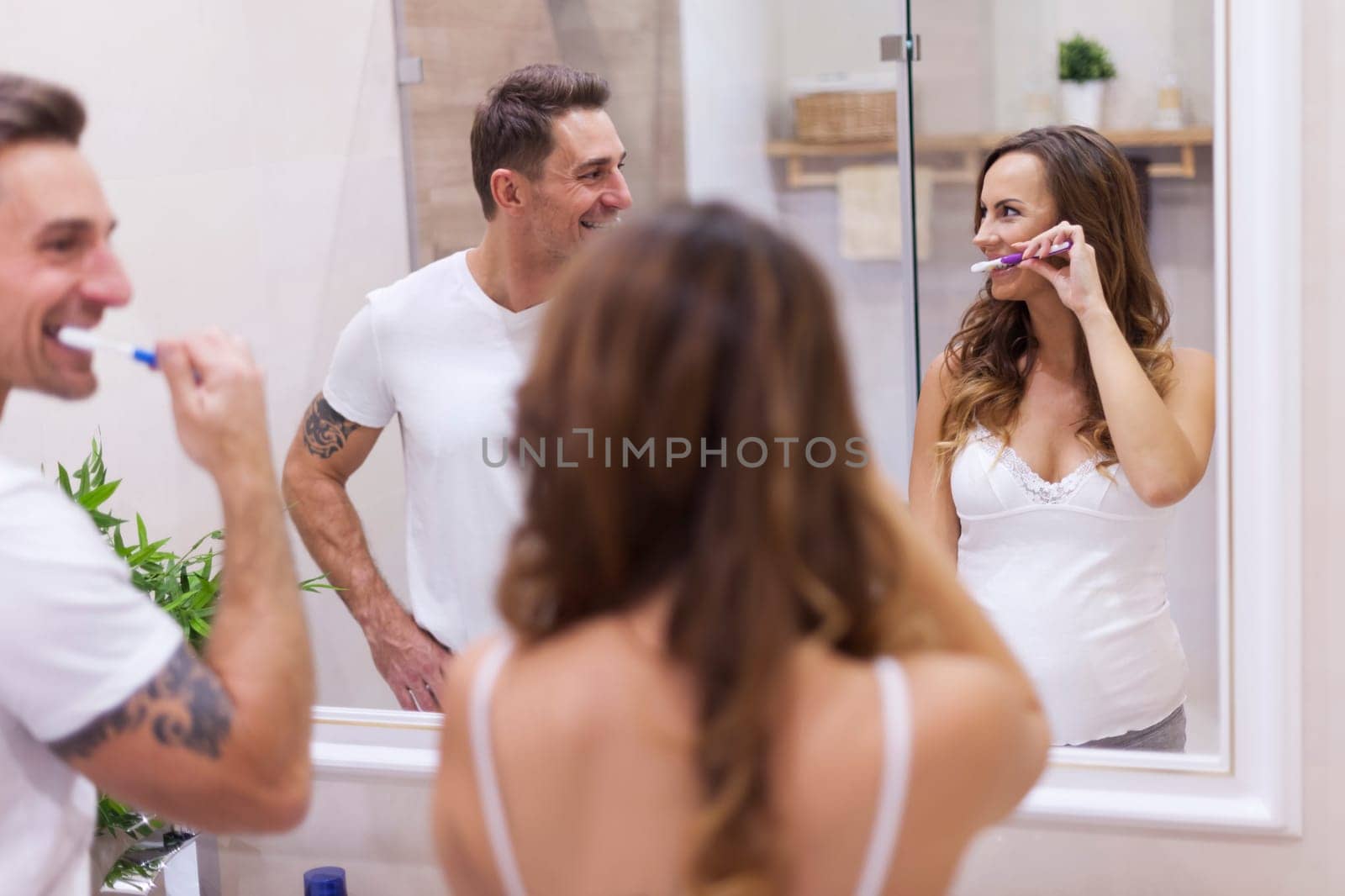 They are caring about dental hygiene