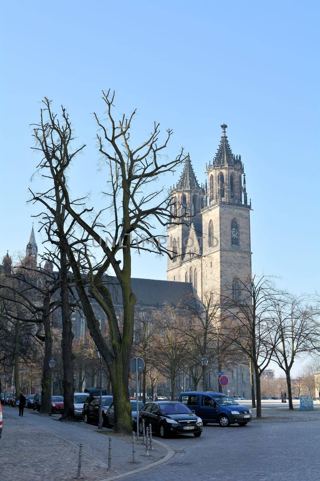 historic cathedral in the city centre of Magdeburg