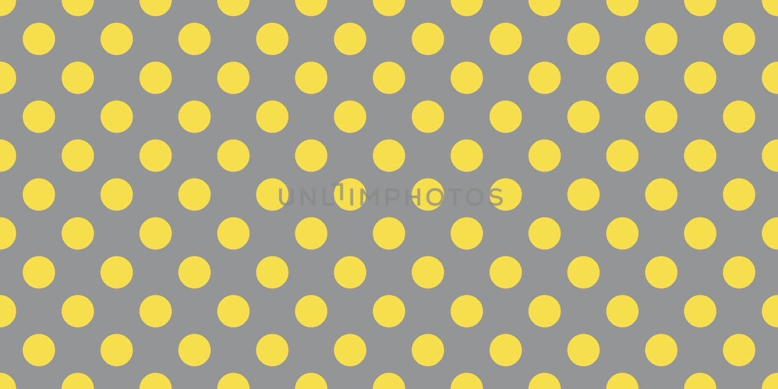 Illuminating yellow and ultimate gray seamless polka dot pattern illustration