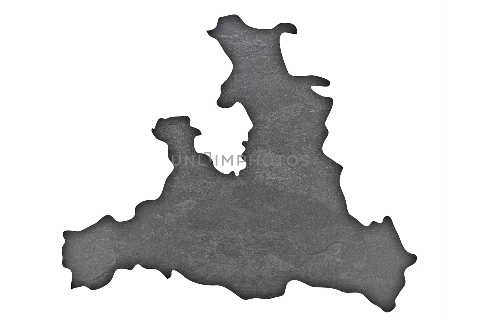 Map of Salzburg on dark slate
