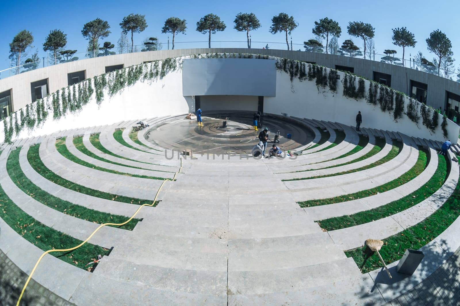 Galician Park, view from above. The city of Krasnodar, a beautiful park.