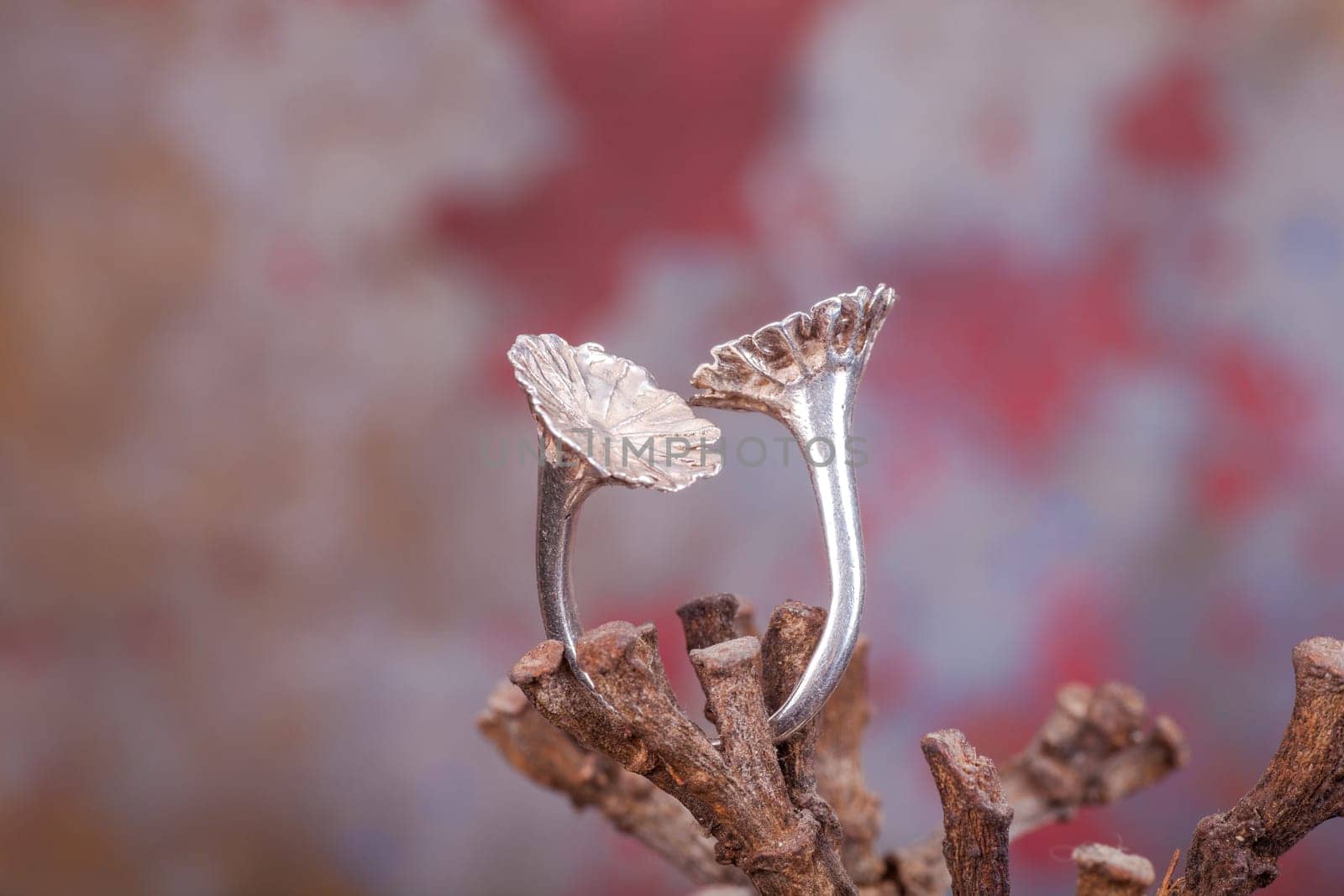 Close up of silver ring, manufactured by Ornella Salamone