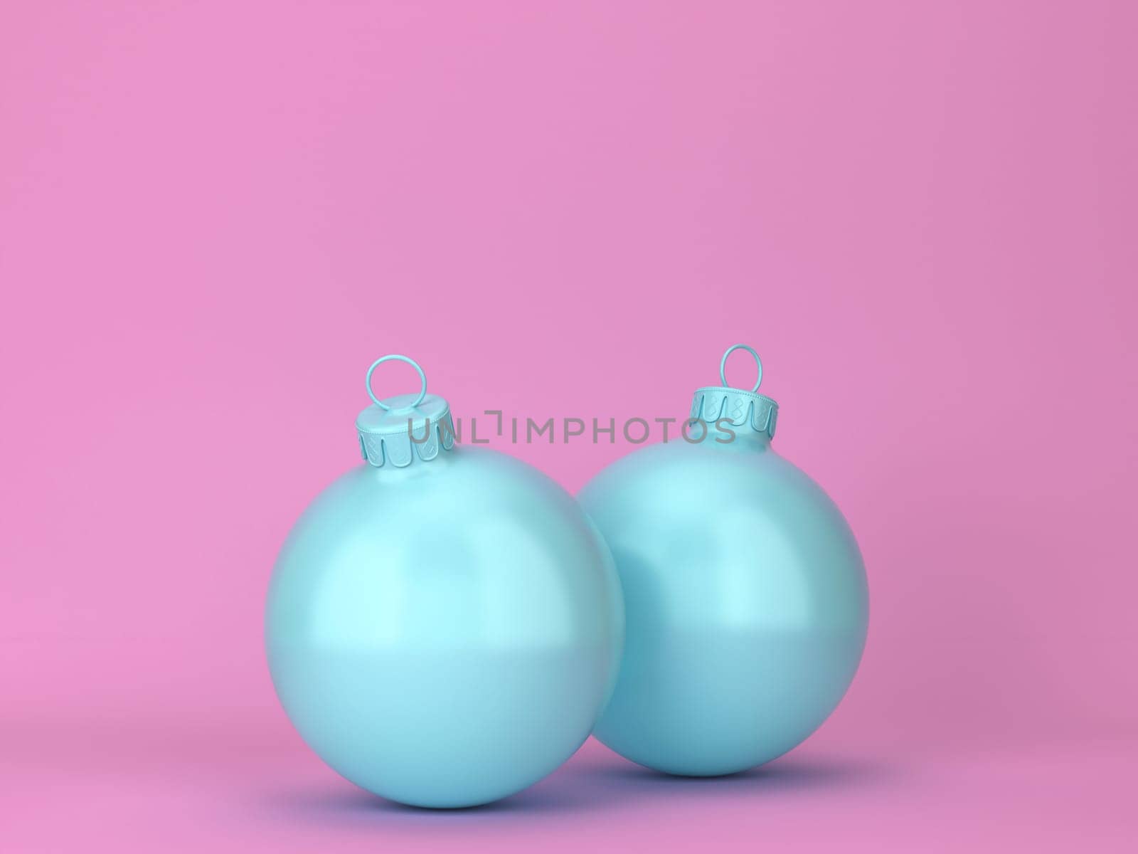 Shiny christmas ball toy. 3d illustration. Minimal concept