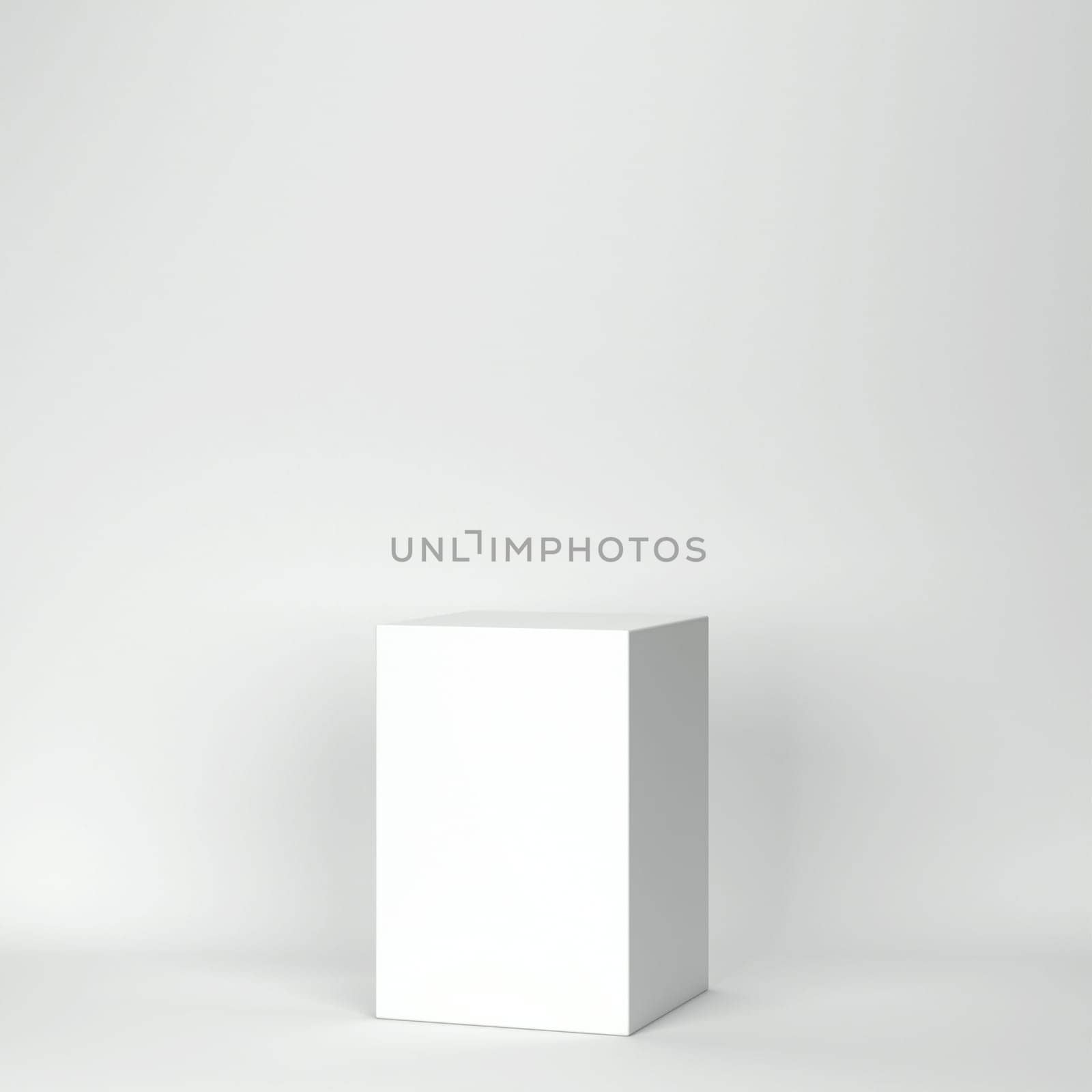 Simple podium stand. Minimal scene. 3d illustration