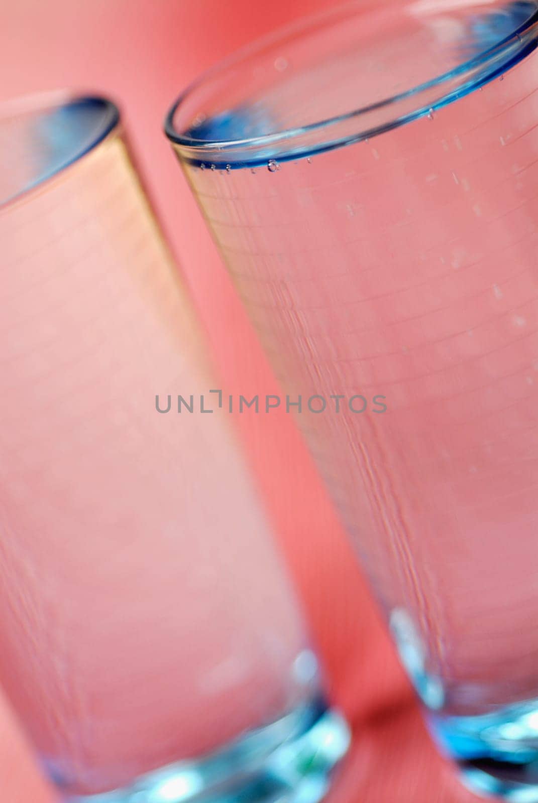 Close-up of two glasses of water